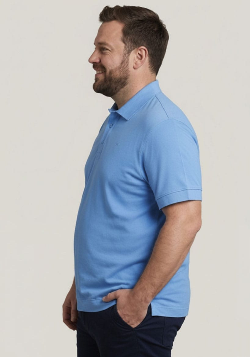 Man's World Plus Poloshirt »auch in Grosse Größen bis Gr. 7XL Bauch-Fit« Regular Fit Passform, Kurzarm, unifarben, aus Piqué-Material
