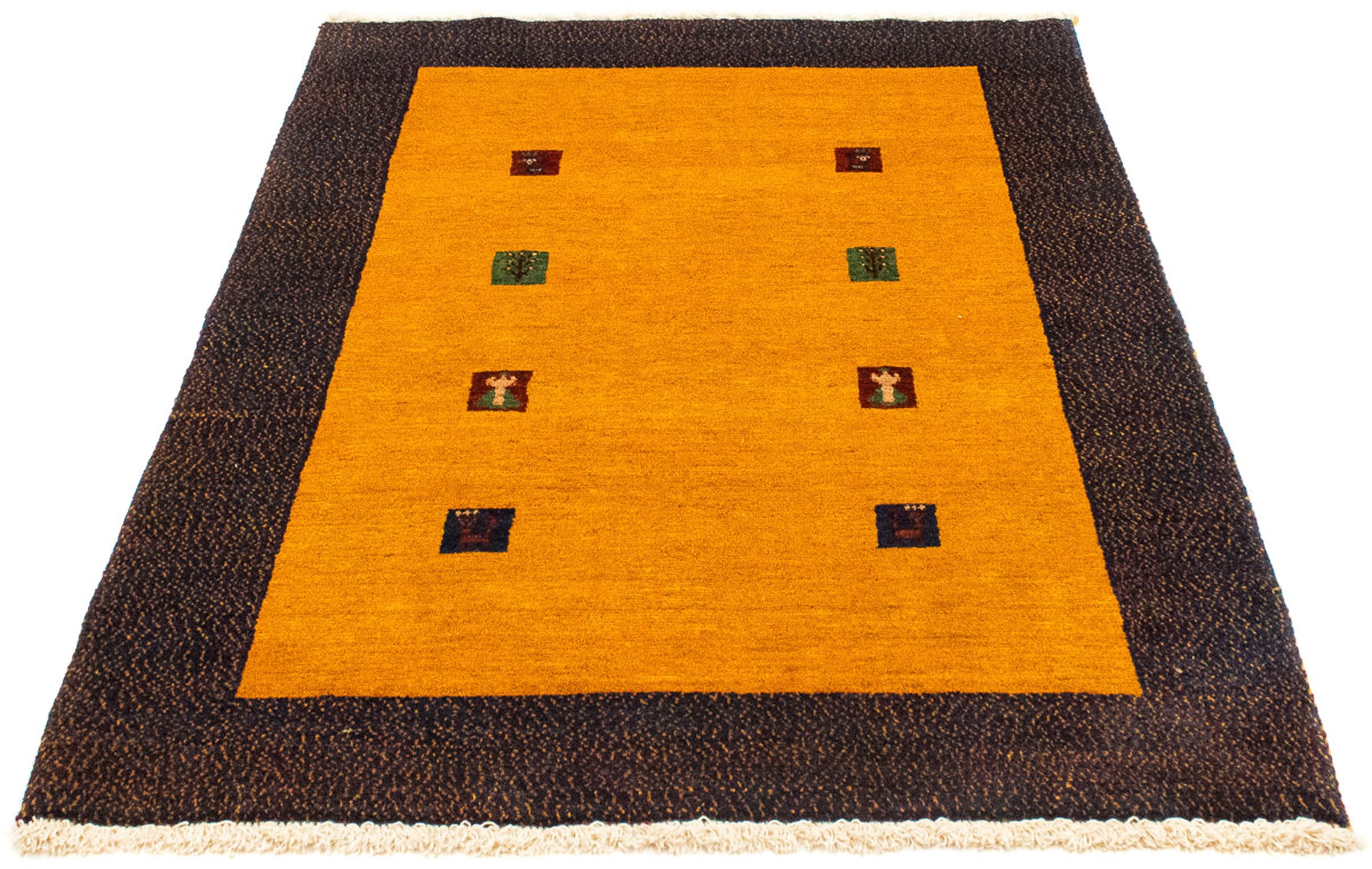 morgenland Wollteppich »Gabbeh - Loribaft Perser - 150 x 107 cm - gold«, re günstig online kaufen