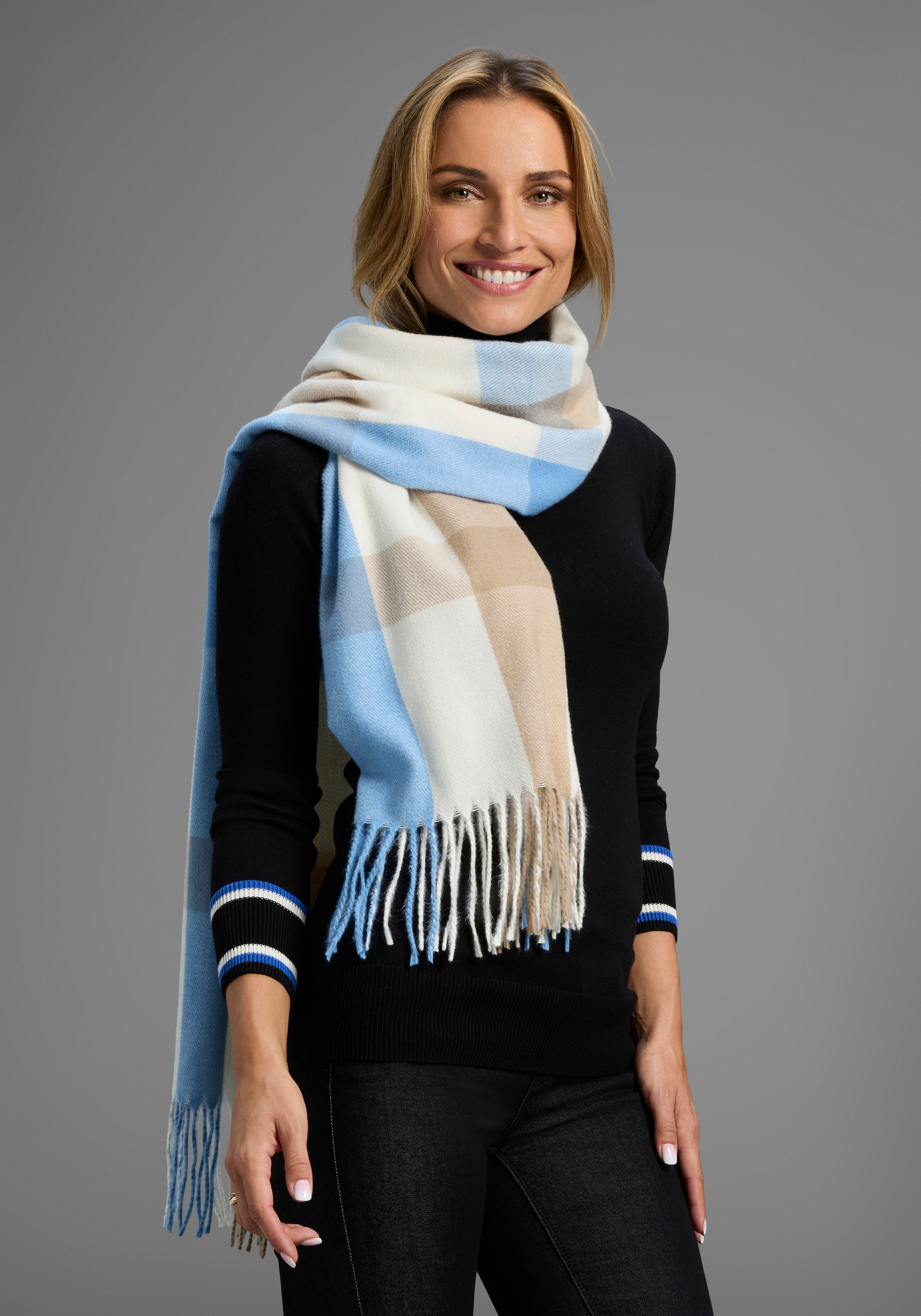 Laura Scott Modeschal im klassischen Karo-Design in modischen Farbekombinationen - NEW