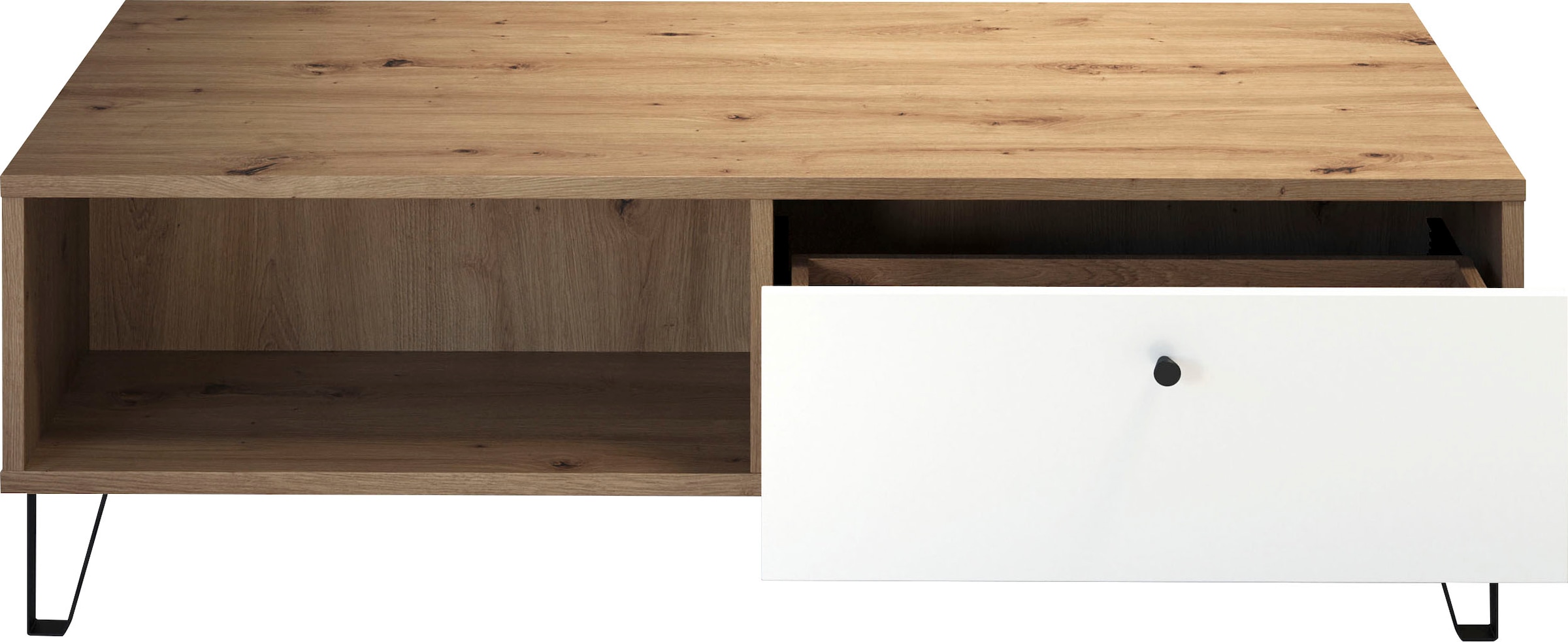 Home affaire Couchtisch »Tarragona« Couchtisch m. 2 Schub.K, 2 Fächern & Soft-Close - (B/T/H) 110/60/37 cm