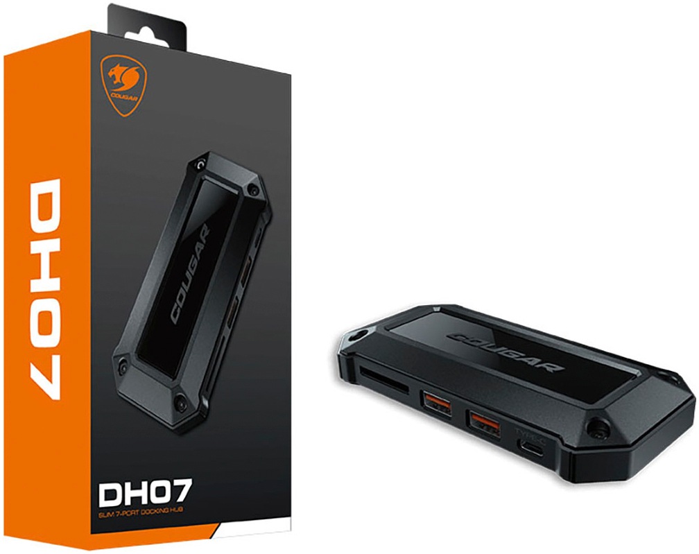 COUGAR Laptop-Dockingstation »DH07« SD-Kartenleser Schwarz Der COUGAR DH07 verfügt über einen Pass-Through-Power-Delivery-Port