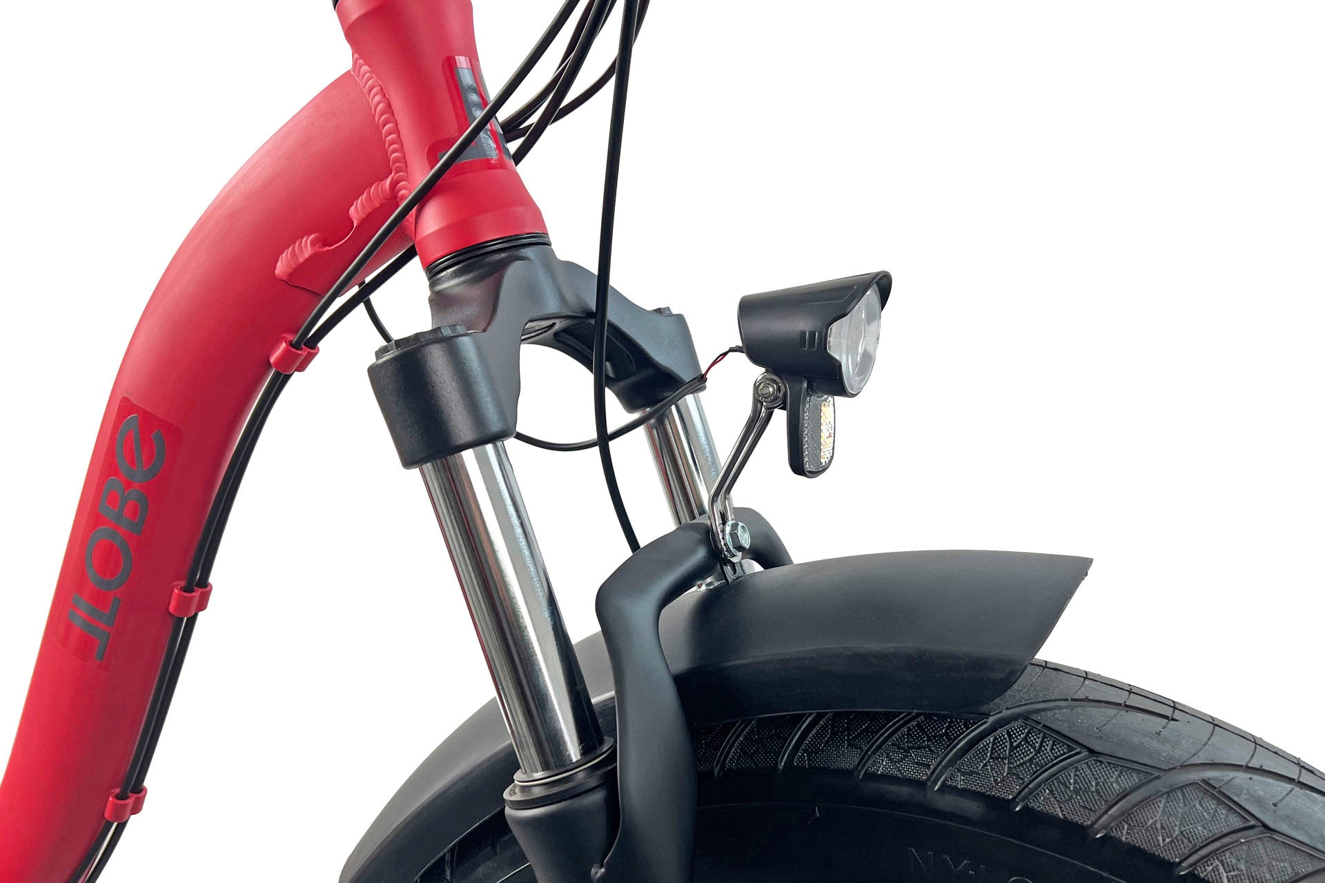 LLobe »Elektro Faltrad 20" Terrain rot« 7 Gang Shimano Tourney Schaltwerk Kettenschaltung Heckmotor 250 W