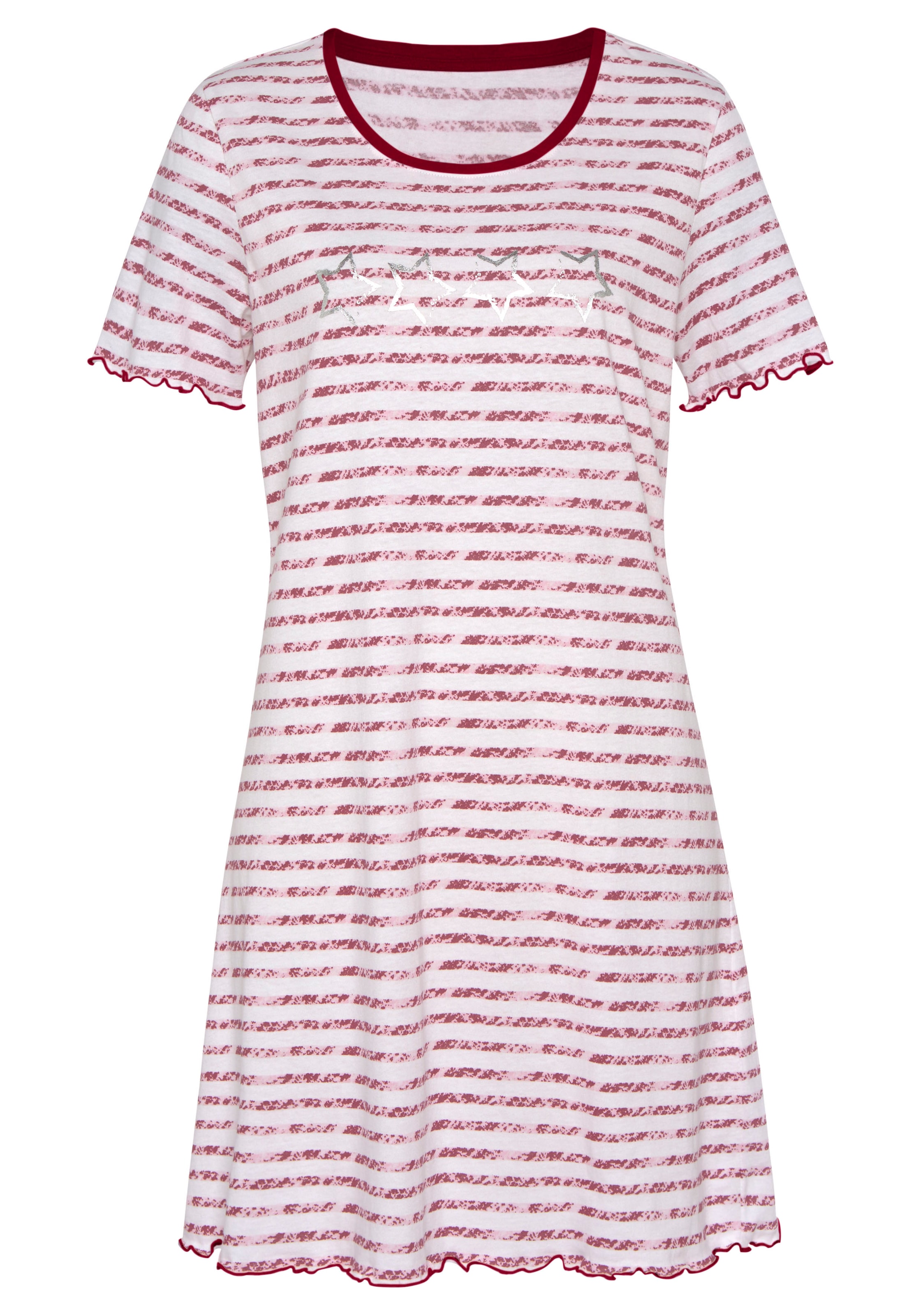 Vivance Dreams Sleepshirt, mit Kräuselsaum