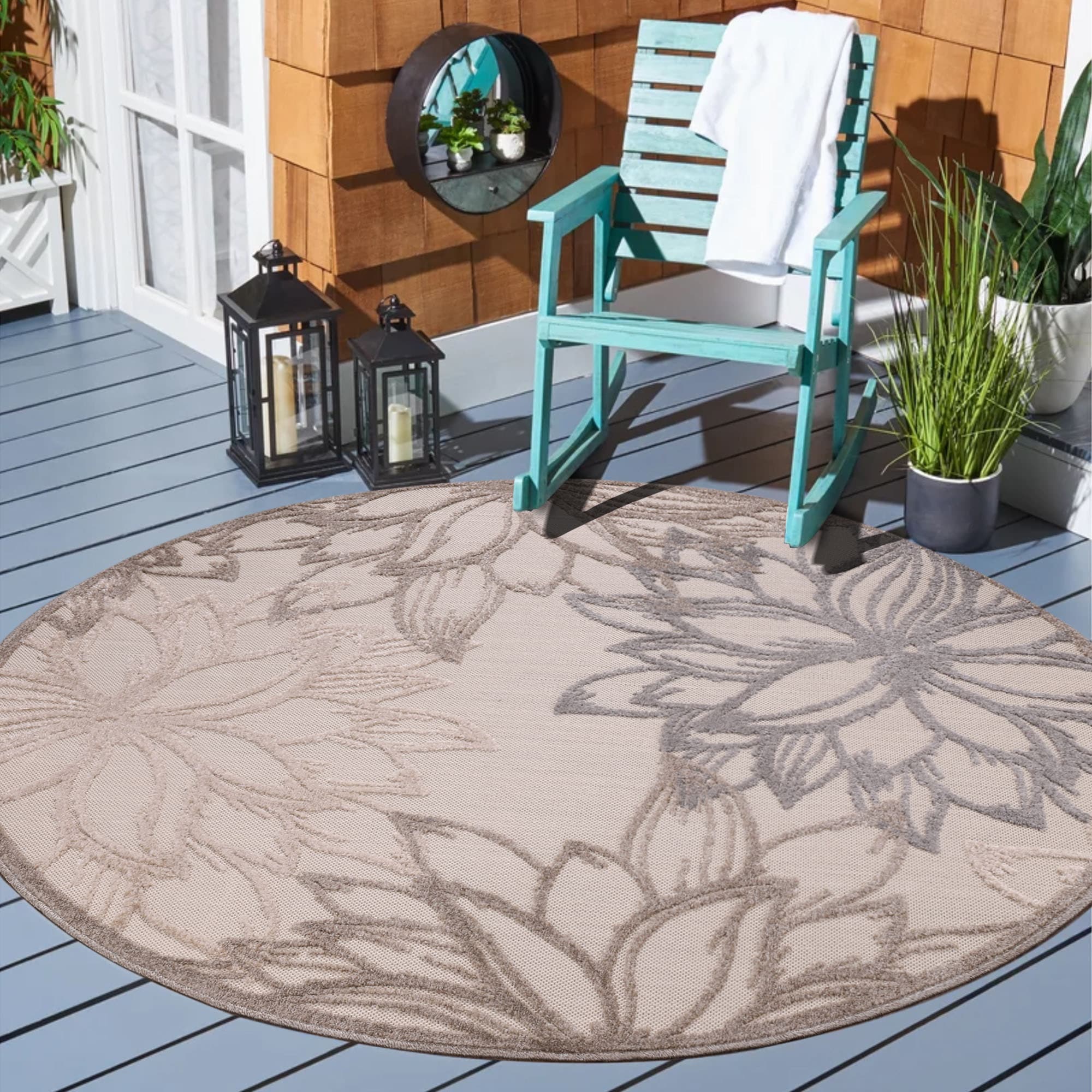 Sanat Teppich »Floral 2 Outdoor«, rund, 6 mm Höhe, In- und Outdoor geeignet günstig online kaufen