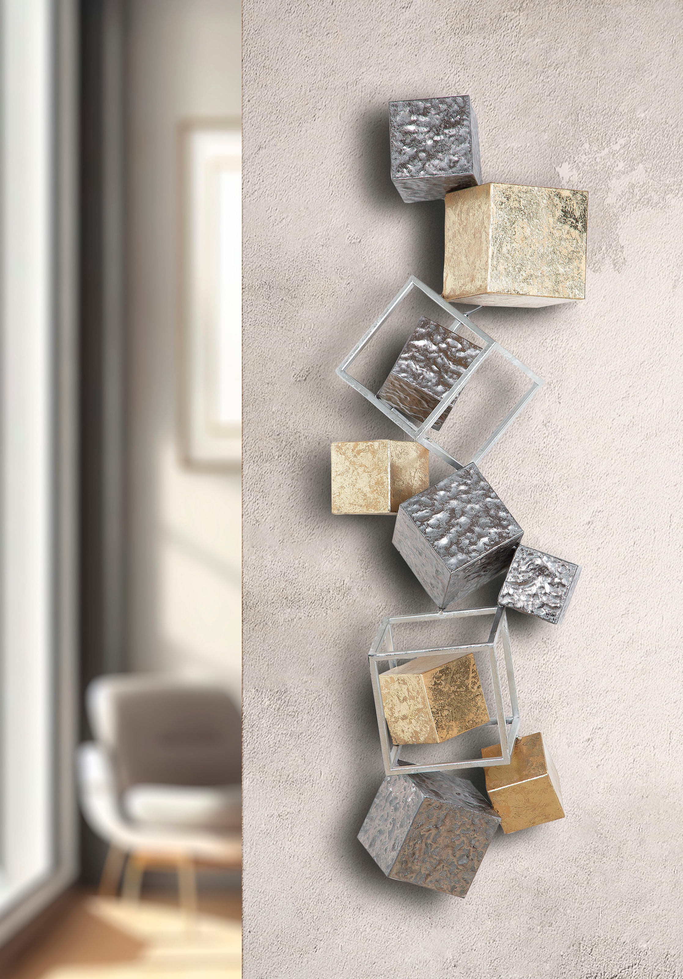 Casablanca by Gilde Wanddekoobjekt »Wandrelief Cubes«, (1 St.)