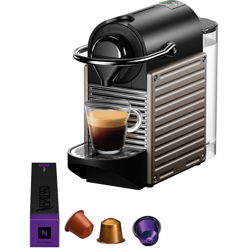 Nespresso Kapselmaschine »XN304T Pixie von Krups«, 19 Bar Druck, Wassertank: 0,7 L, inkl. Willkommenspaket mit 7 Kapseln