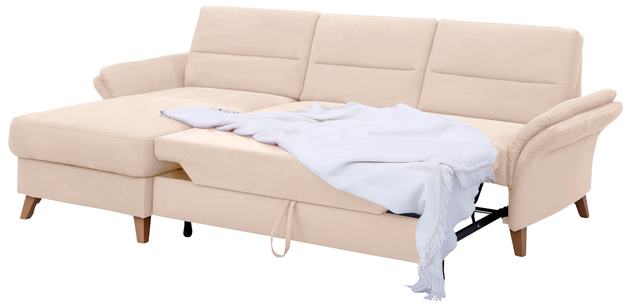 Home affaire Ecksofa »Westerland L-Form«, Federkern-Polsterung, wahlweise mit Bettfunktion, Bettkasten