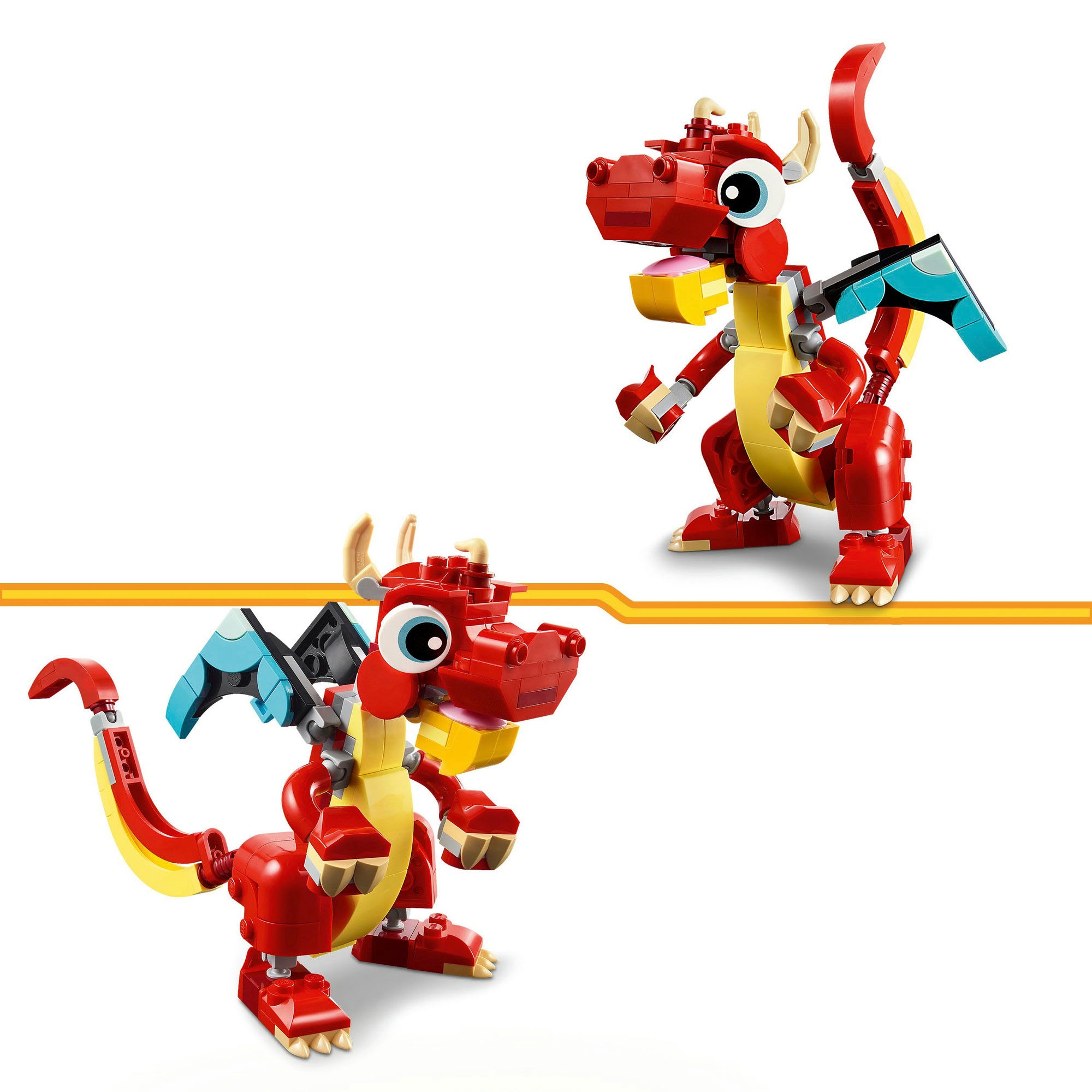 LEGO® Konstruktionsspielsteine »Roter Drache (31145), LEGO Creator 3in1«, (149 St.), Made in Europe