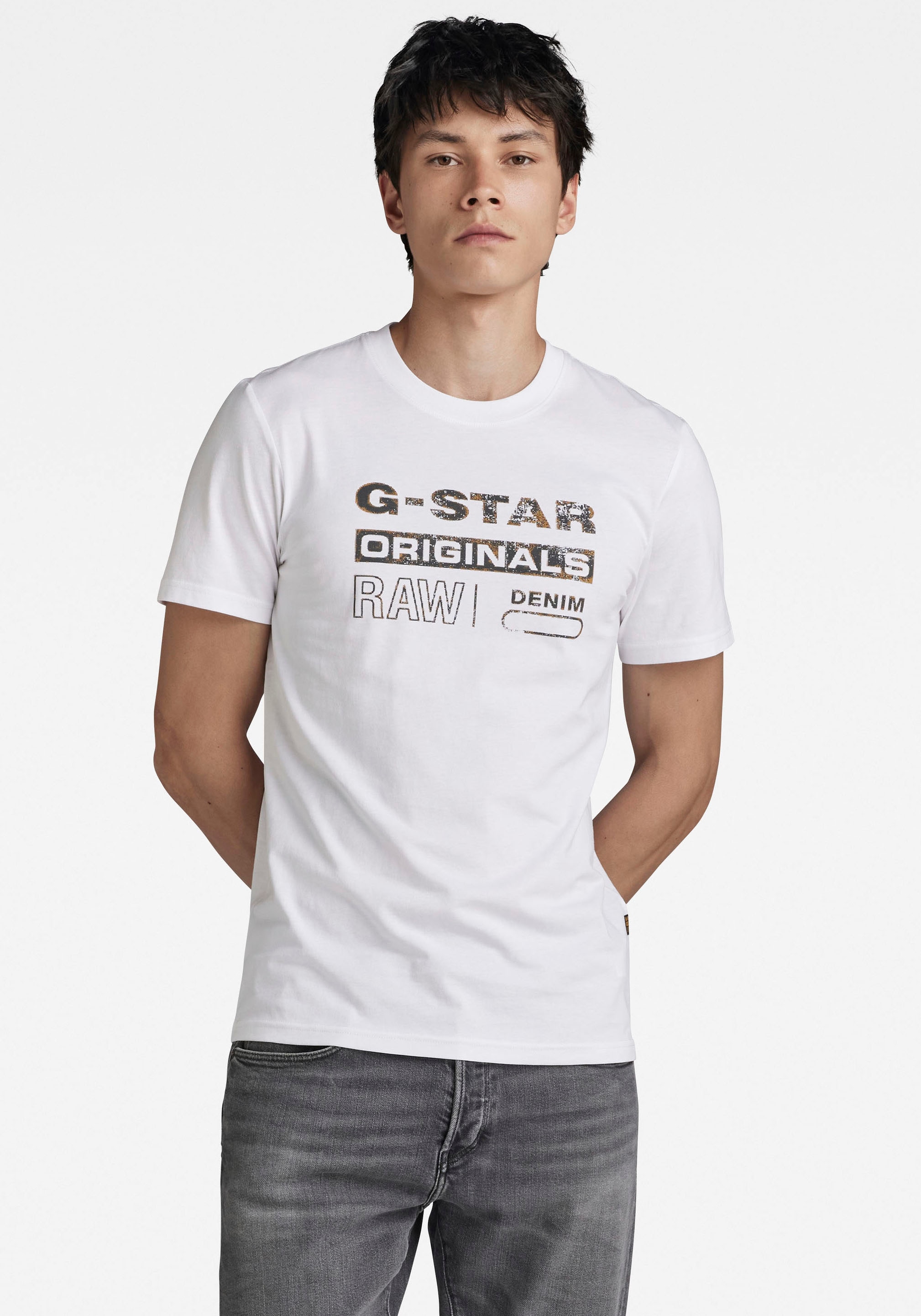 G-STAR T-Shirt »Distressed originals«