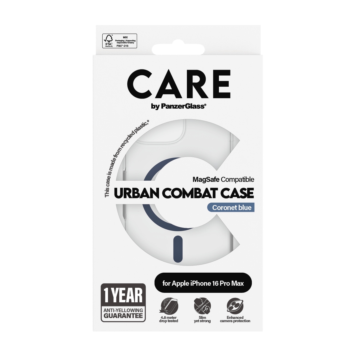 CARE by PanzerGlass Handyhülle »Urban Combat Case für Apple iPhone 16 Pro Max«, Backcover, Schutzhülle, Handyschutzhülle, Case, Schutzcase, stoßfest