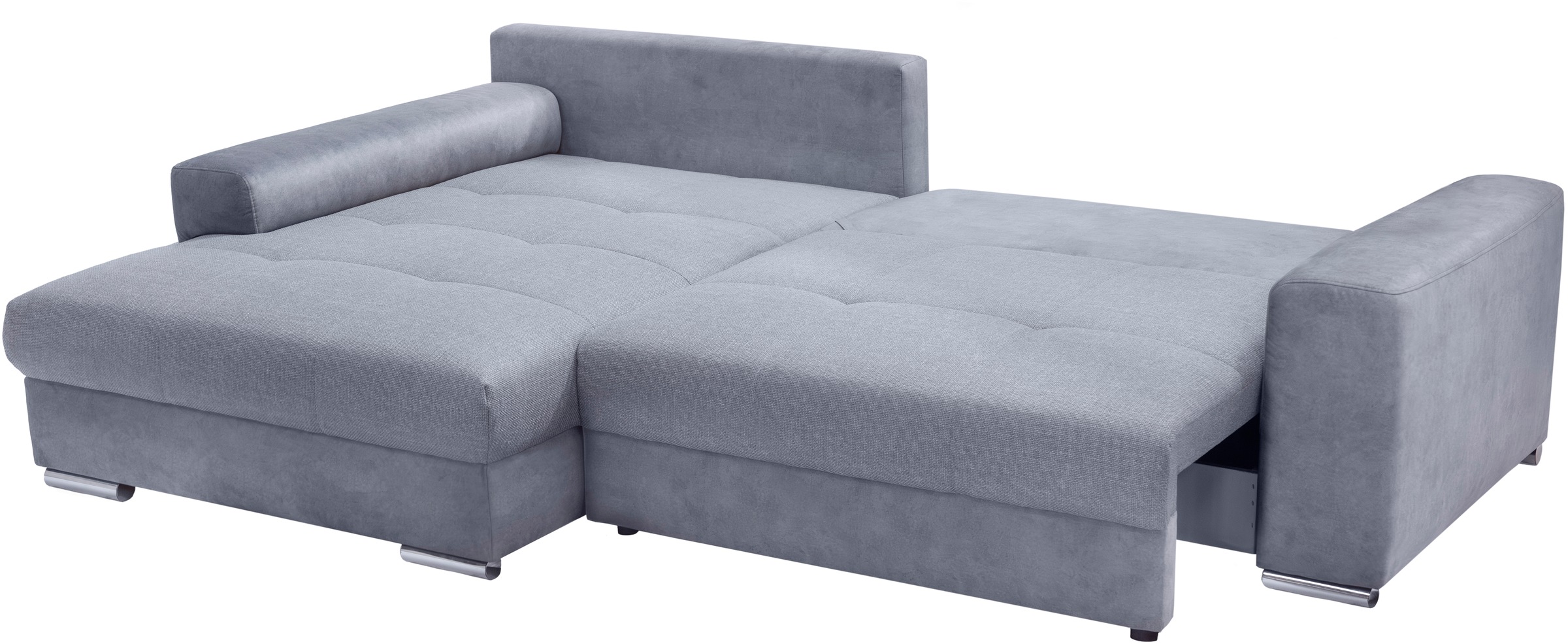 exxpo - sofa fashion Ecksofa »Larnaca, inkl. Bettfunktion und Bettkasten, bequem und komfortabel,«, mit extrabreiten Rückenkissen und 2 Zierkissen