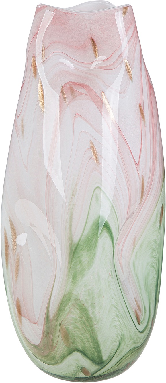 GILDE Tischvase »Vase Antanarivo rosa H. 43 cm« Dekovase, Glas, Antanarivo, Tischdekoration, Trenddeko, Designvase