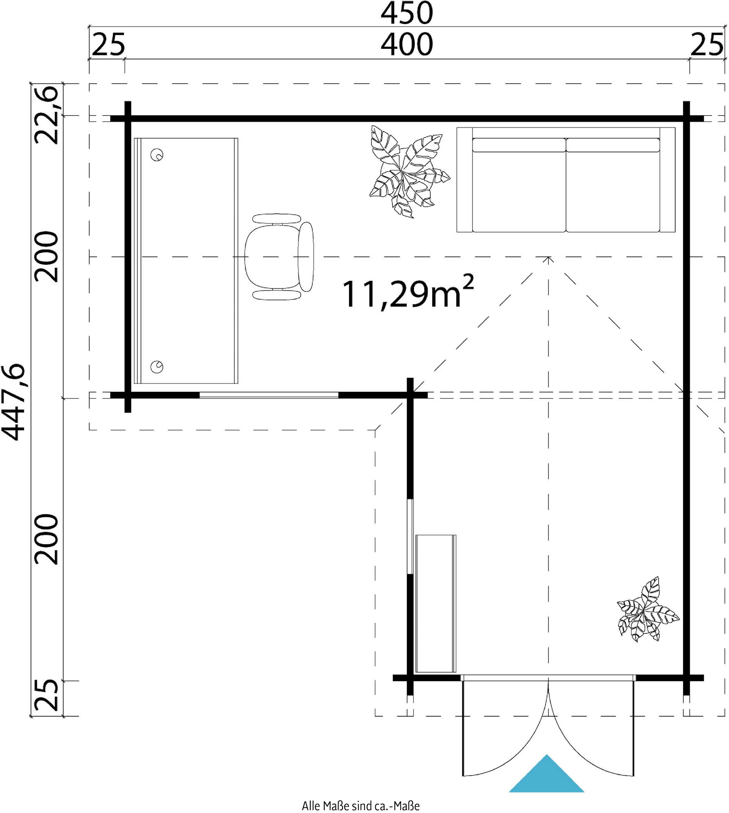 LASITA MAJA Gartenhaus »PORTSMOUTH«, (Set, inkl. Fussbodenbretter zum verlegen)