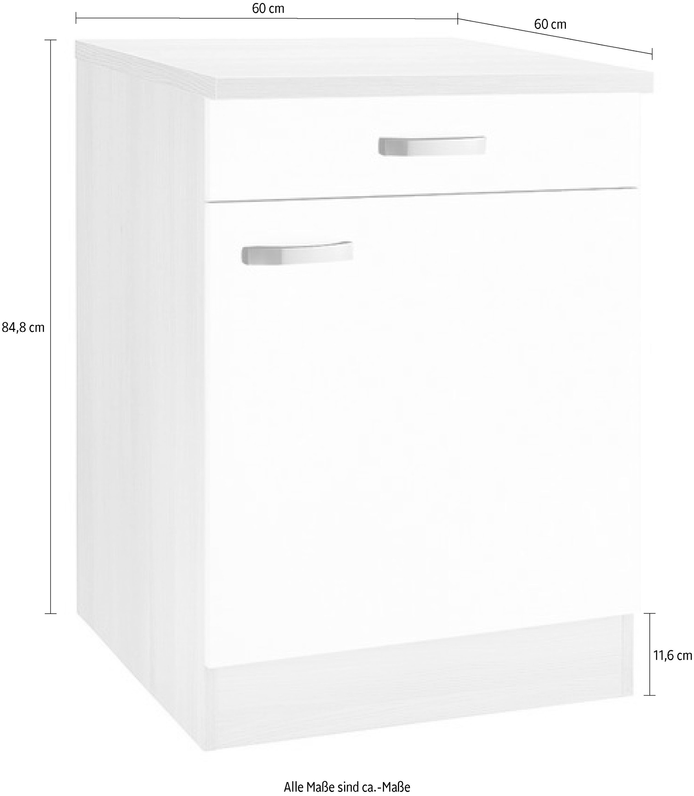OPTIFIT Unterschrank »Faro«, mit Metallgriffen, Breite 60 cm