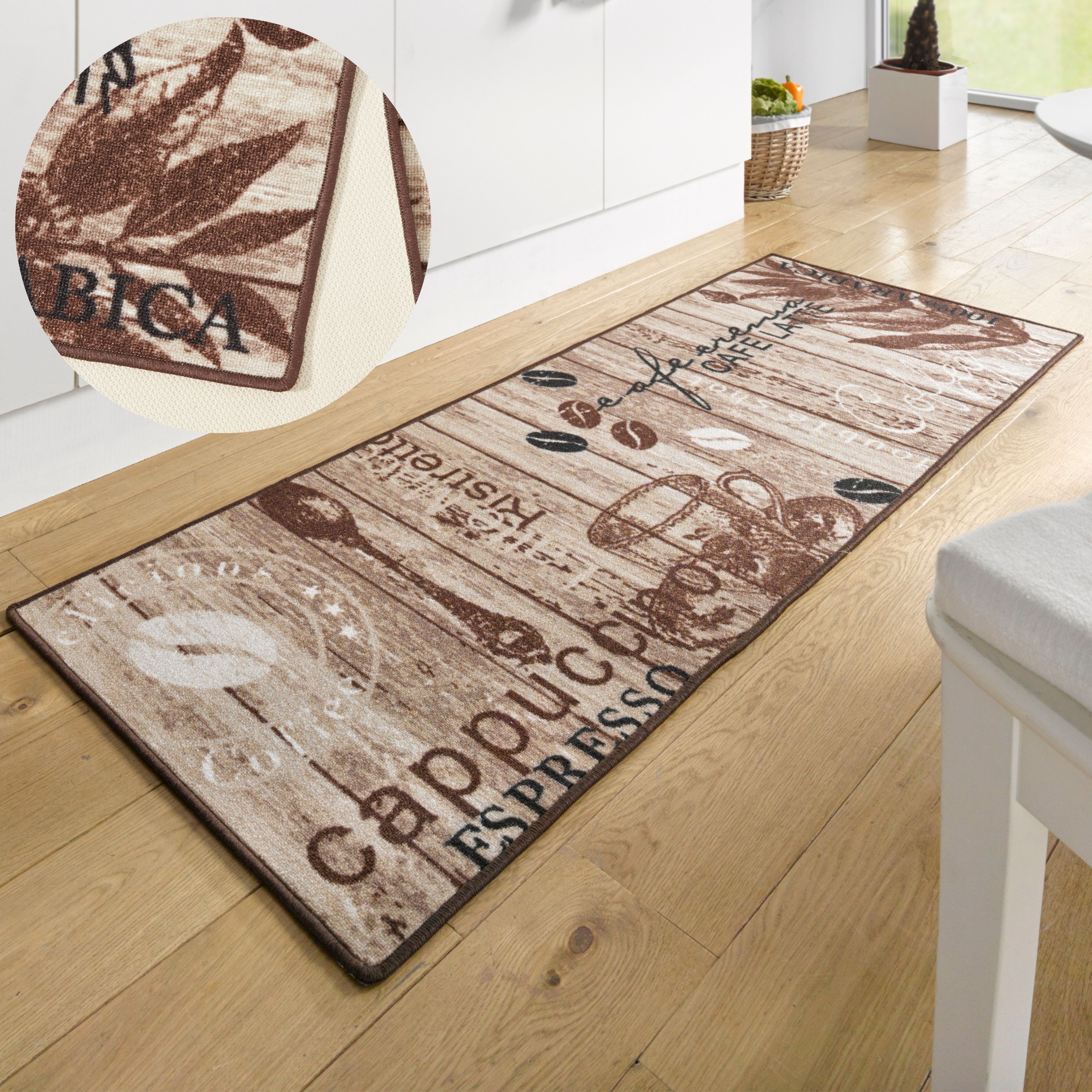 HANSE Home Küchenläufer »Delicious Coffee«, rechteckig, 8 mm Höhe, Läufer, Rutschfest, Küchenteppich, Küche, Teppich, Pflegeleicht