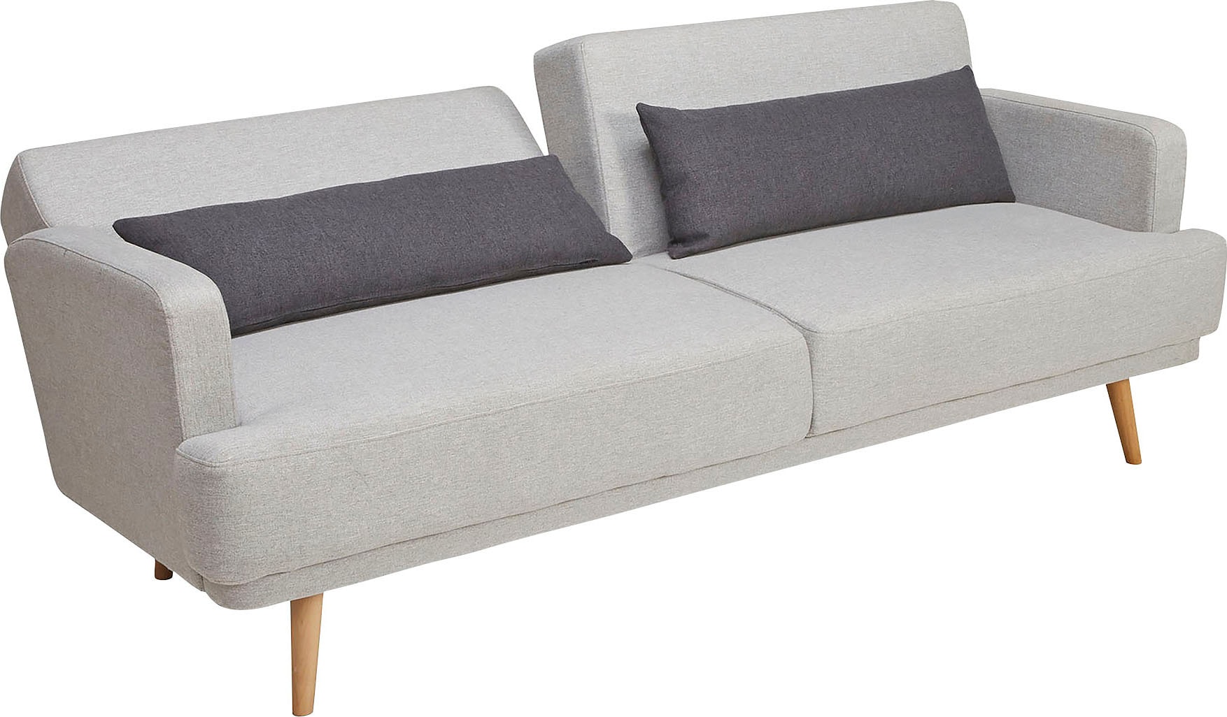 SalesFever Schlafsofa »Malmö, 2,5-Sitzer, Sofa inkl. Zierkissen«, mit Schlaffunktion, Breite 214 cm