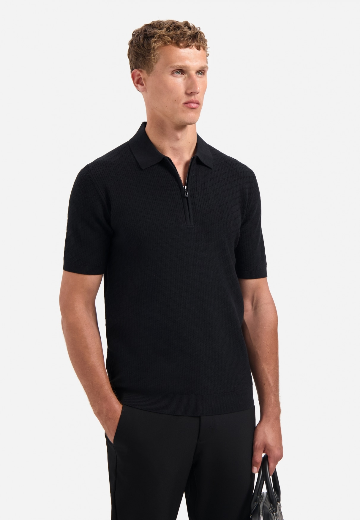 NO EXCESS T-Shirt »No Excess Half-Zip-Strickpolo«