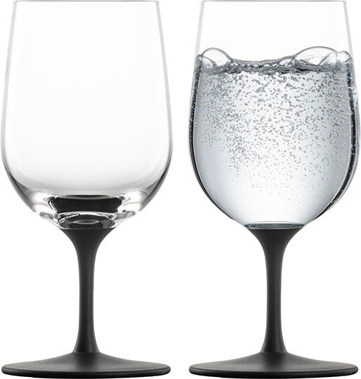 Eisch Germany Gläser-Set »KAYA BLACK«, (Set, 2 tlg., 2 Mineralwassergläser im Geschenkkarton), Handarbeit, 350 ml 2-teilig, Made in Germany