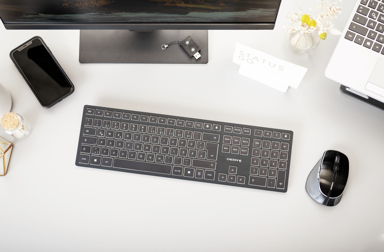 Cherry Tastatur- und Maus-Set »DW 9500 SLIM«, (Set)