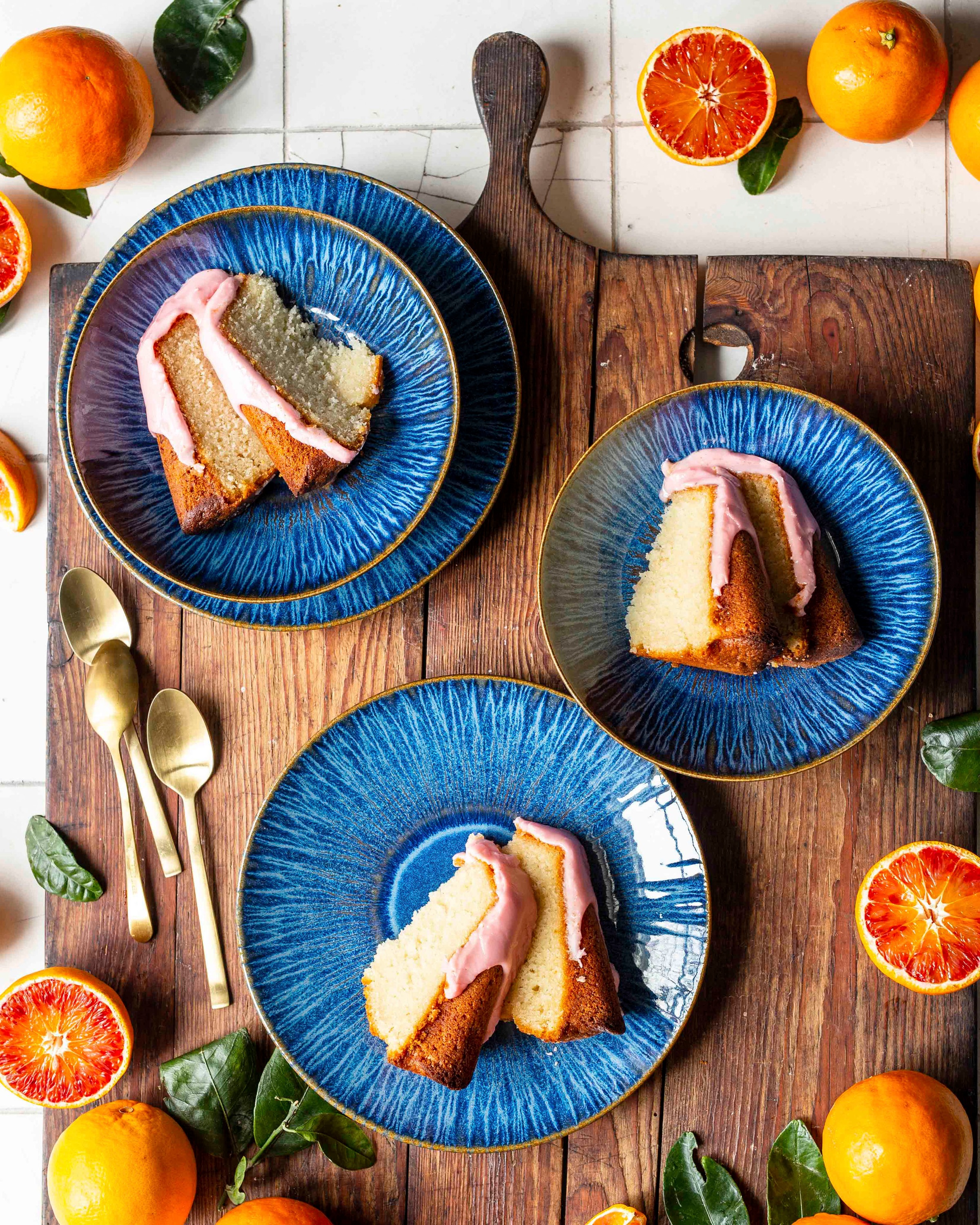 gipfelstück Dessertteller »Eisfall«, (Set, 4 St.), Scandi-Style, glänzende Reaktivglasur, jedes Stück ein Unikat