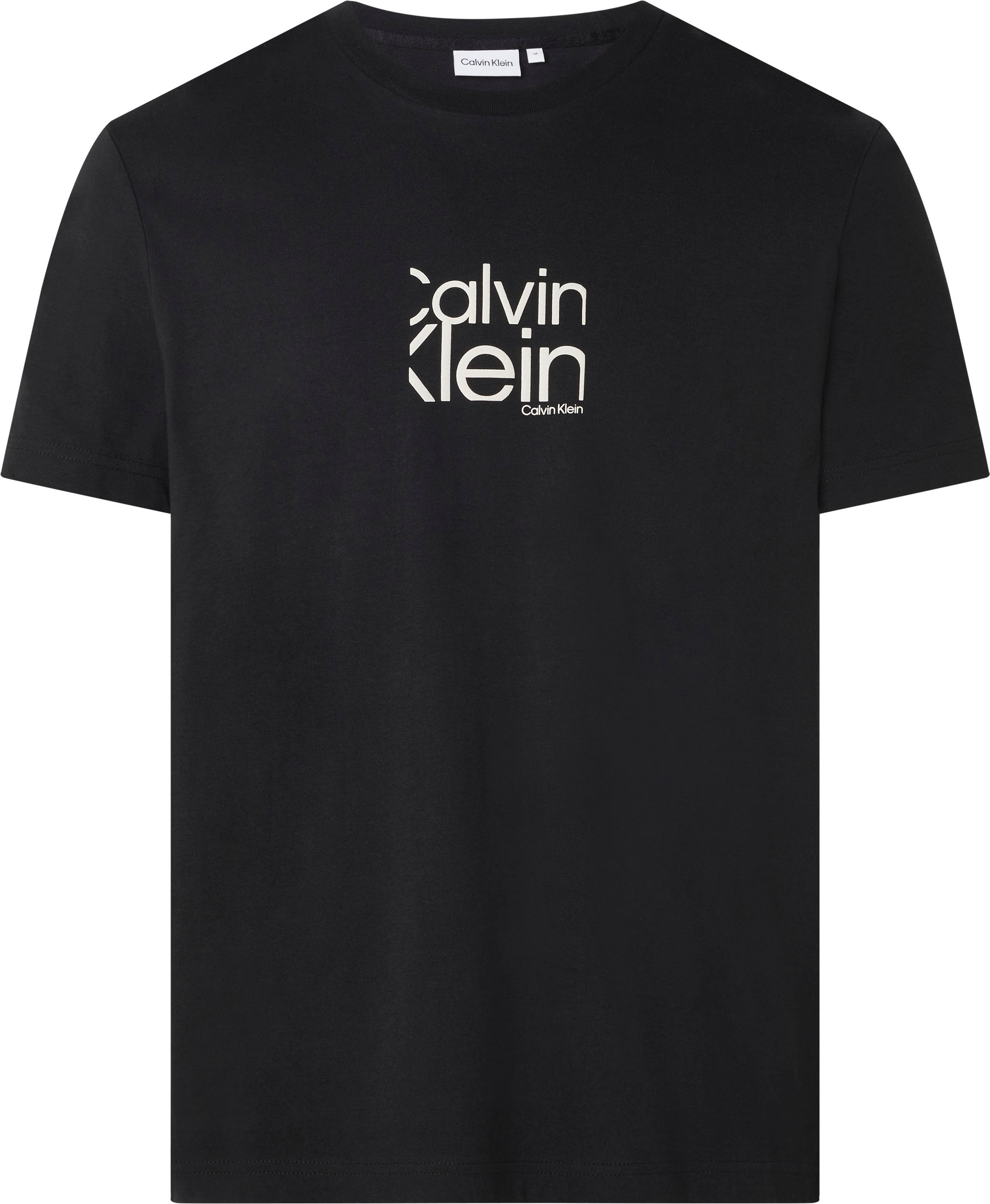 Brust mit Calvin Logo der auf Kurzarmshirt, Calvin Klein online Klein kaufen