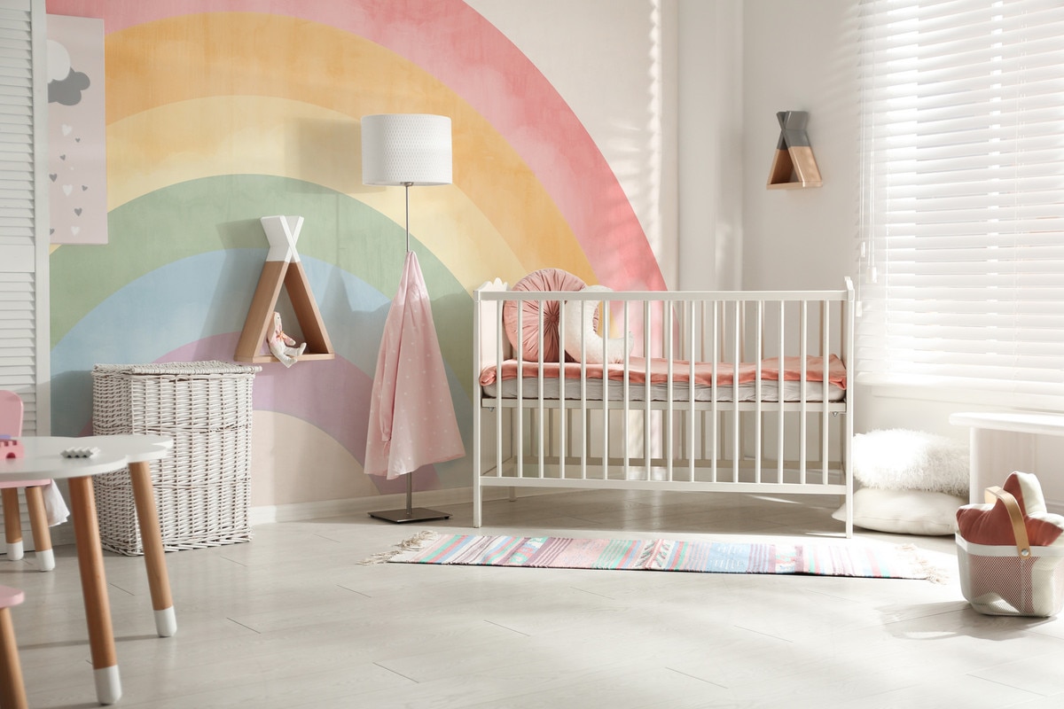 A.S. Création Vliestapete »Regenbogen Pastellfarben Rosa Bunt Kindertapete« günstig online kaufen