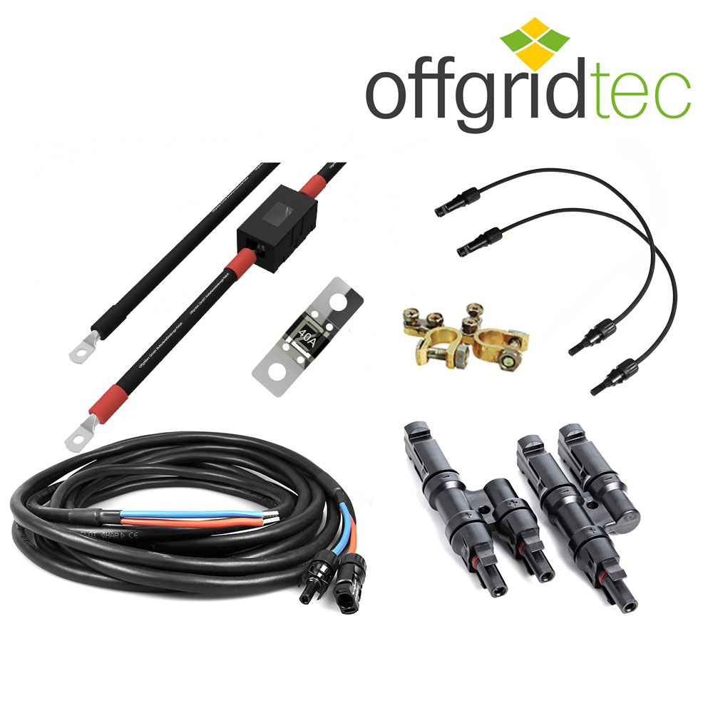 offgridtec Solaranlage »MobileBlack M 200W/30A MPPT DUO Laderegler OLP PERC Solarmodul«, (Set), für Wohnmobile mit einzigartigen Moduldesign