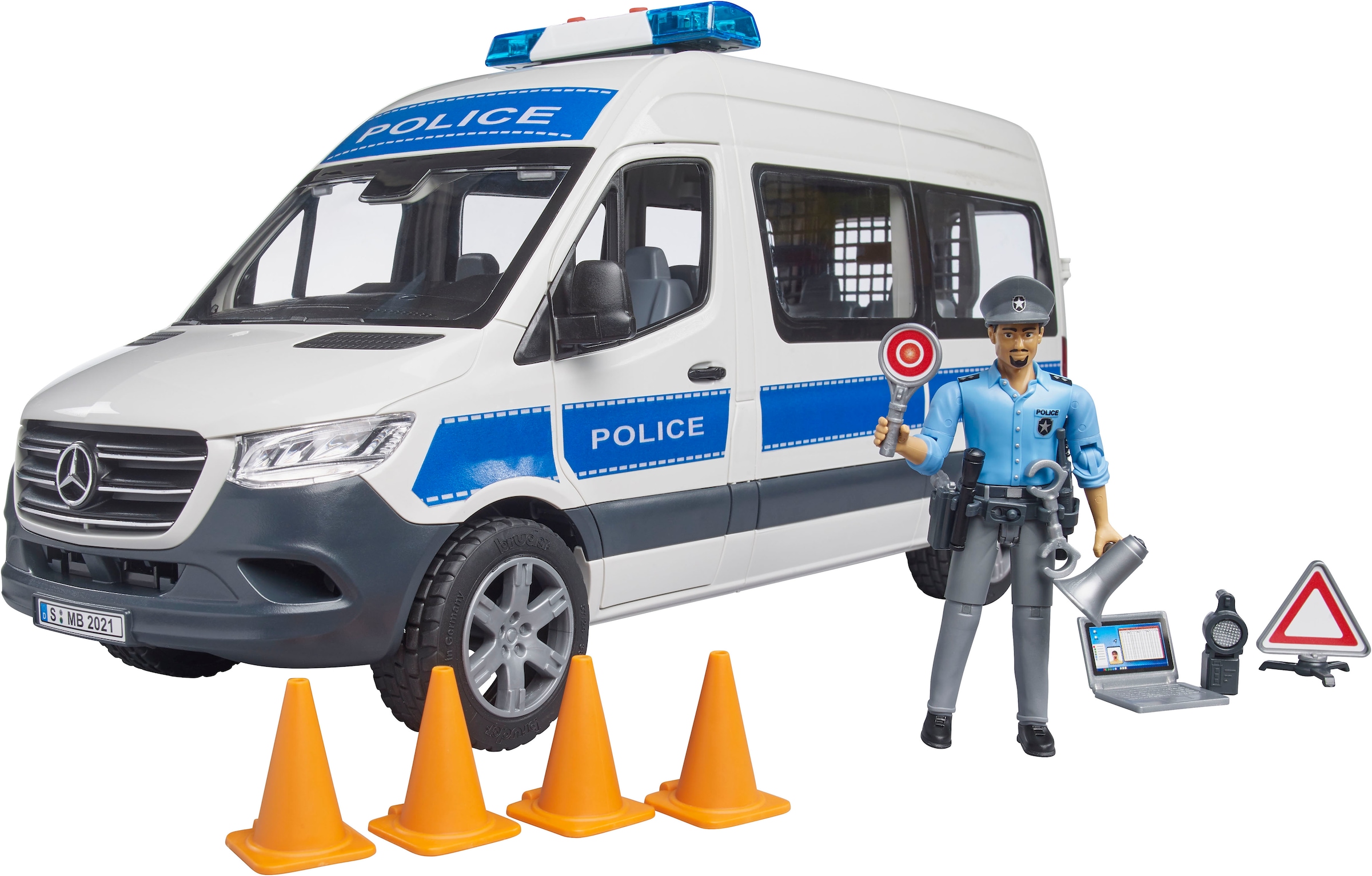 Bruder® Spielzeug-Transporter »MB Sprinter Polizei Einsatzfahrzeug mit Polizist (02683)« mit Licht und Sound; Made in Europe