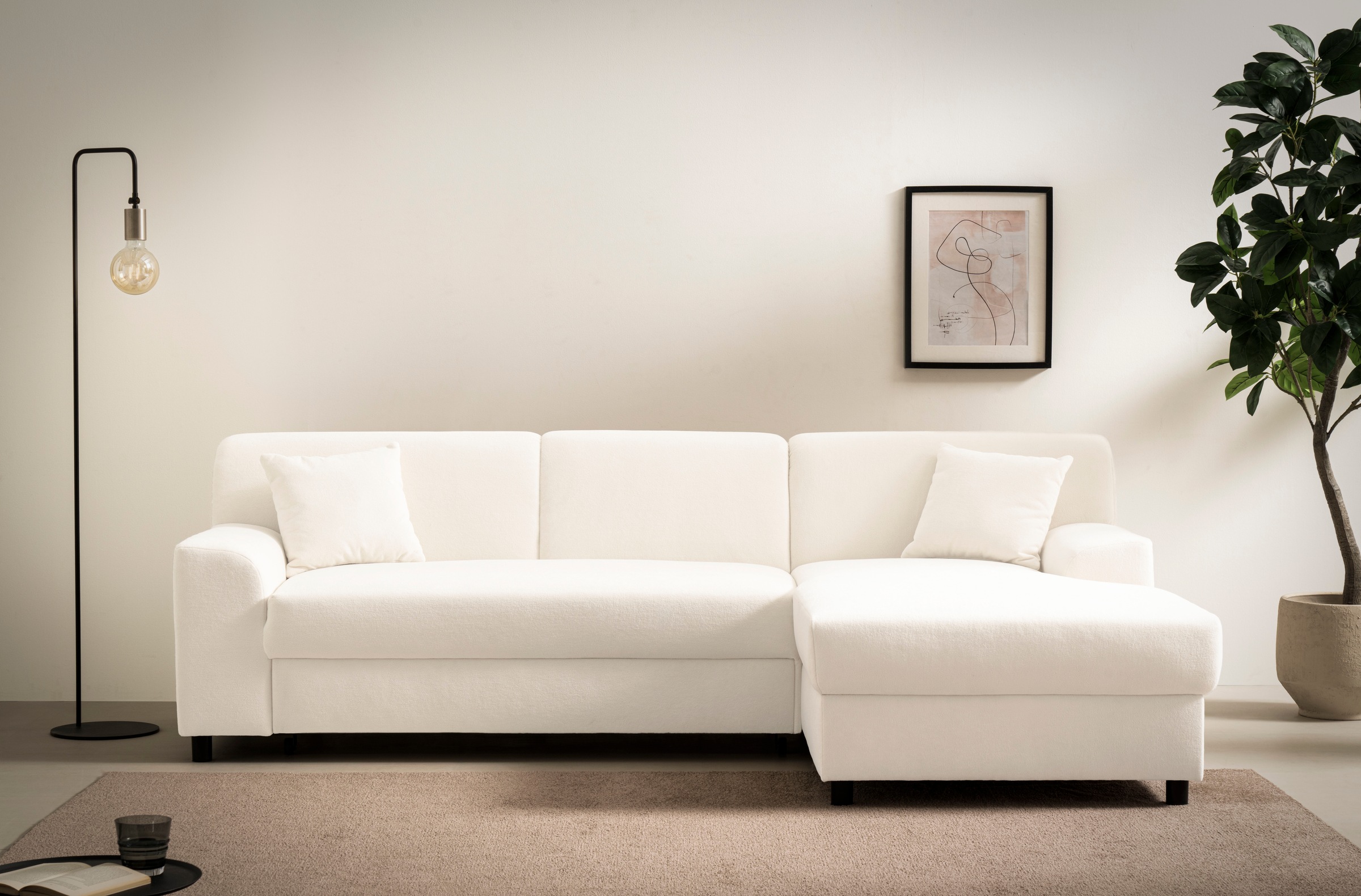 DOMO collection Ecksofa "Turah 2, L-Form, in Cord u. wasserabweisender Micr günstig online kaufen
