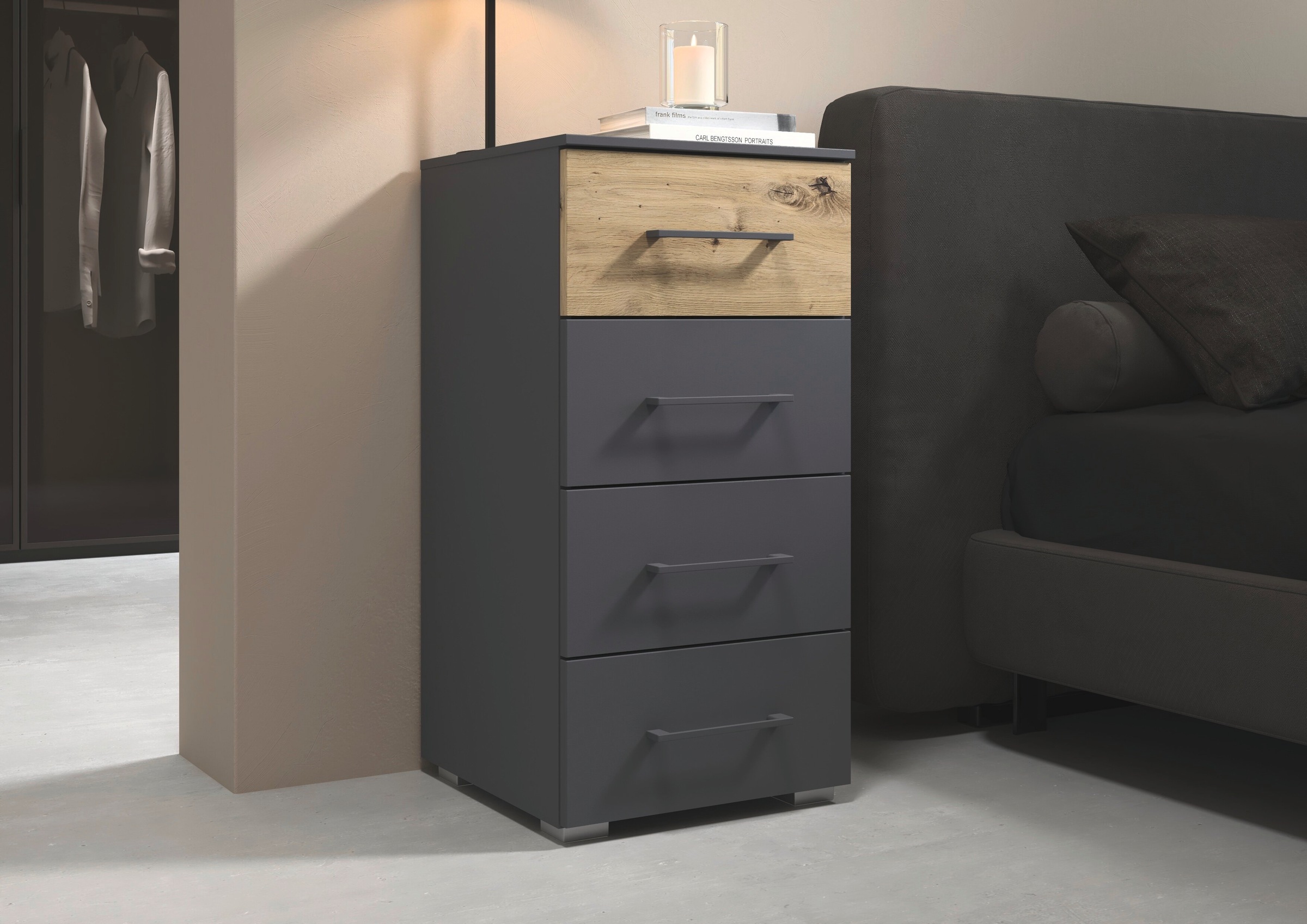 rauch Schubkastenkommode »Sideboard Kommode Schubladenkommode BOSTON-EXTRA« Breite 40 cm, Höhe 81 cm,  mit 4 geräumigen Schubladen, oberer mit Absetzung MADE IN GERMANY