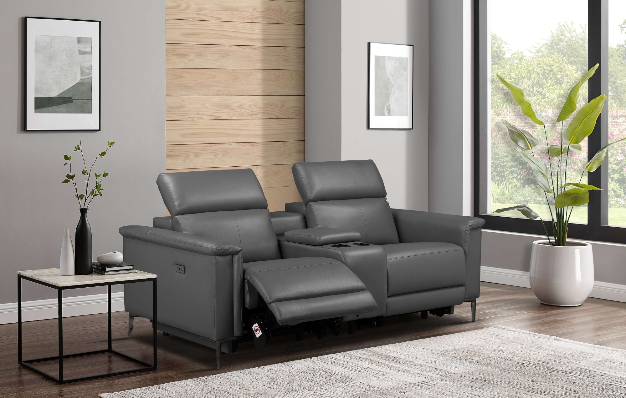 Places of Style 2-Sitzer »Lund, 2er-Kinosofa, TV-Sessel, Multimedia-Sofa, USB-A,«, m. elektrischer o. manueller Relaxfunktion, Getränkehalter u. Staufach