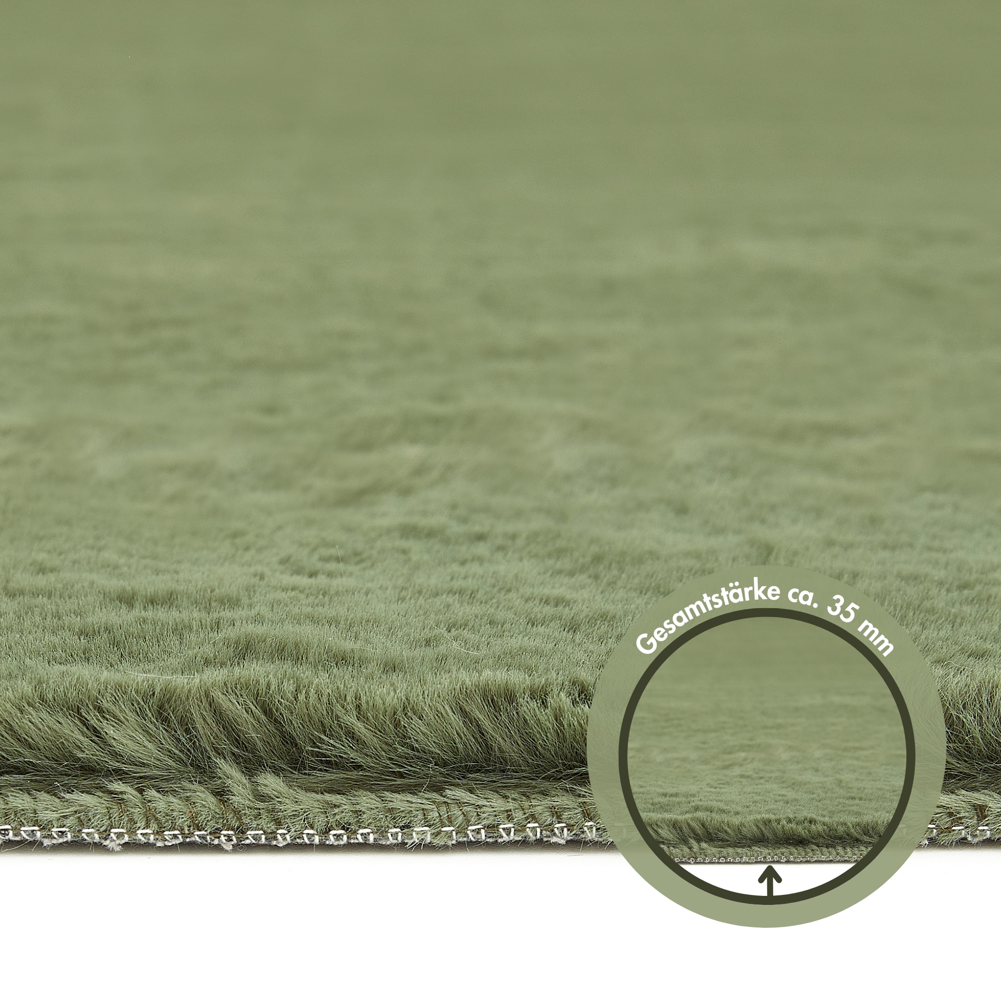 LUXOR living Fellteppich »Novara«, rechteckig, 30 mm Höhe, Kunstfell, Kaninchenfell-Haptik, besonders weicher Hochflor