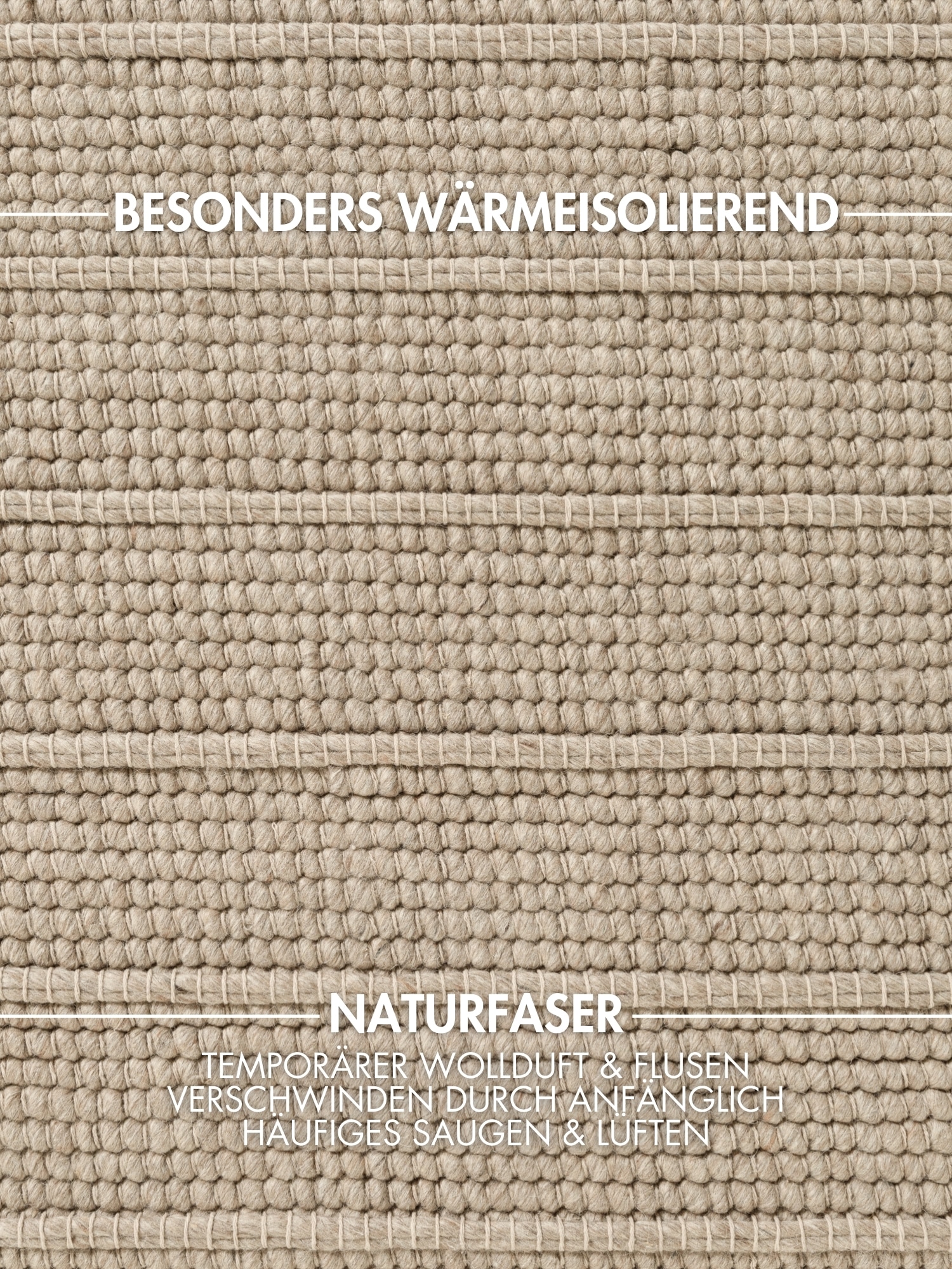 Ted Baker Wollteppich »Parker , auch als Läufer« rechteckig 7 mm Höhe Wolle, Natur, handgewebt, Wohnzimmer, Schlafzimmer, Boho, Skandi