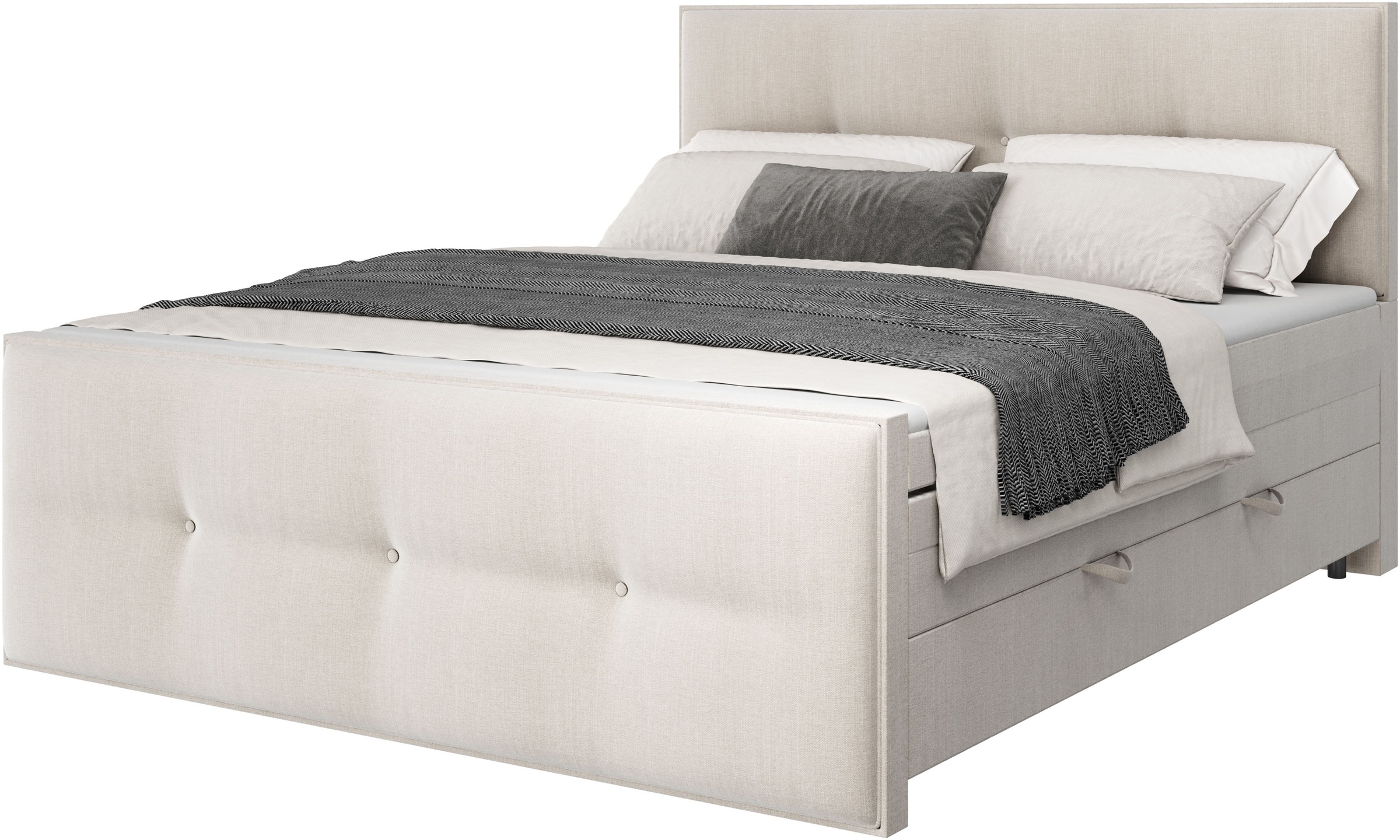 FORTE Boxspringbett »Eve inkl. zwei Bettkästen und Kaltschaum Topper«, und günstig online kaufen