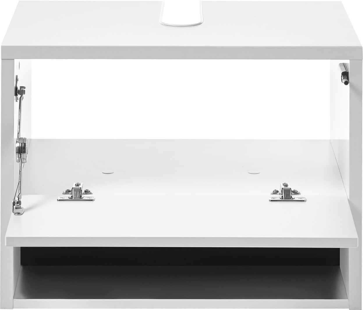 Places of Style Badmöbel-Set »Studio Line, Bad im modernen Design, 2-teiliges Badezimmer«, (2 St.), Unterschrank und Spiegel, in zwei Farben verfügbar, viel Stauraum