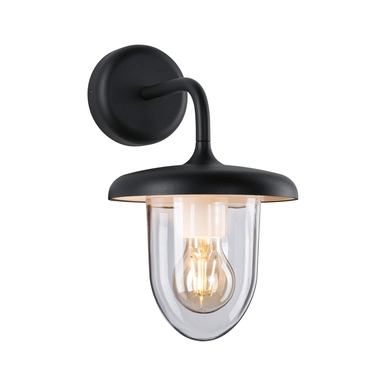 Paulmann LED Außen-Wandleuchte »Vintario IP44 rund 180x250mm max. 20W 230V Anthrazit Aluminium«, 1 flammig, Leuchtmittel E27 | ohne Leuchtmittel, seewasserresistent