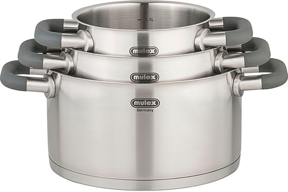 Mulex Topf-Set »LUGANO« Set, 9 Stk. tlg. Edelstahl 18/10 günstig online kaufen