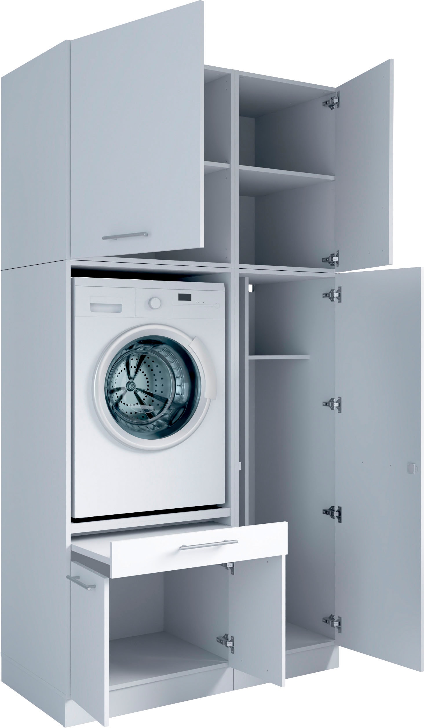 Laundreezy Mehrzweckschrank-Set »Laundreezy, 4-tlg. Mehrzweckschrank-Set B/H/T 118/238/68 cm« 4 Stk. tlg.