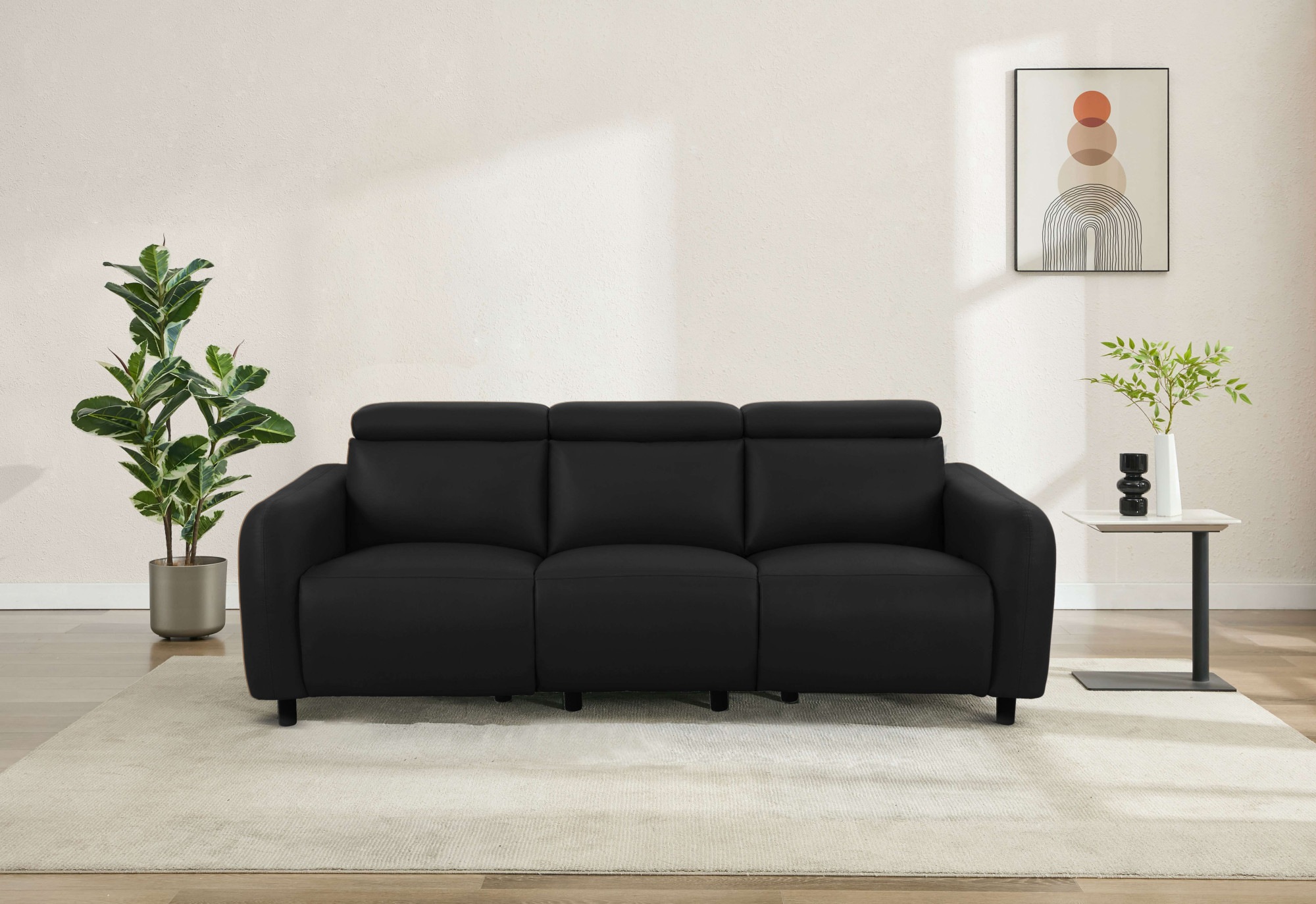 Home affaire 3-Sitzer »SKAANE Kunstleder, Sofa mit manueller-u. elektrische günstig online kaufen