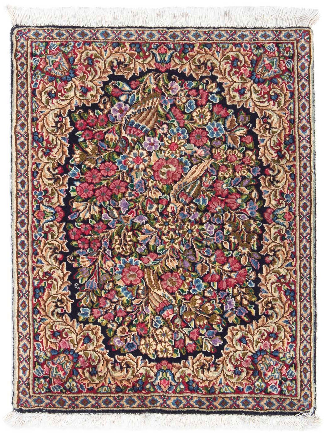 morgenland Wollteppich »Kaschmar Blumenmuster Blu scuro 352 x 250 cm«, rech günstig online kaufen