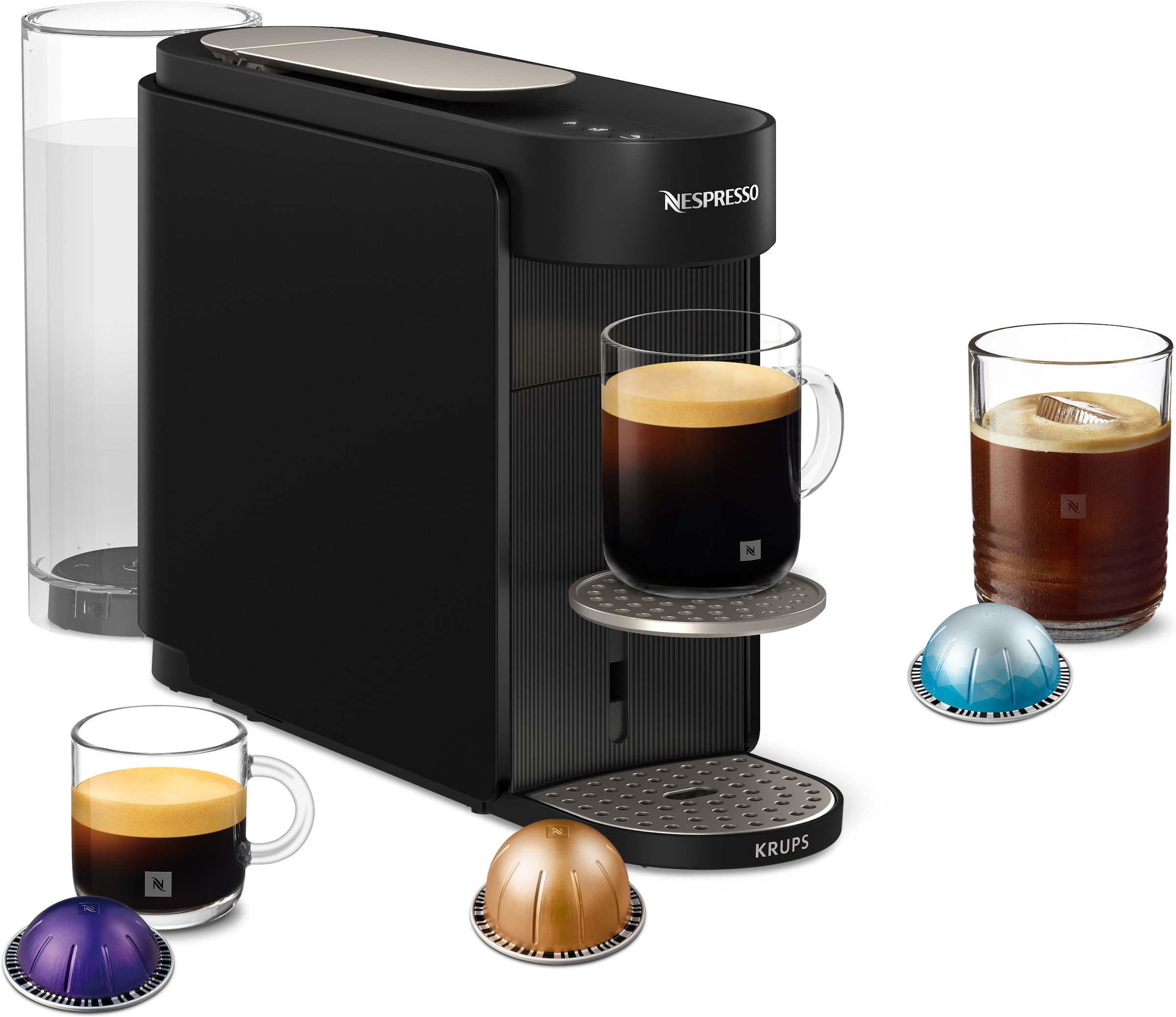 Nespresso Kapsel-/Kaffeepadmaschine »Vertuo Up« schlankes Design, Coffee Creations Modus, Auto-Off, 1,4 l Wassertank