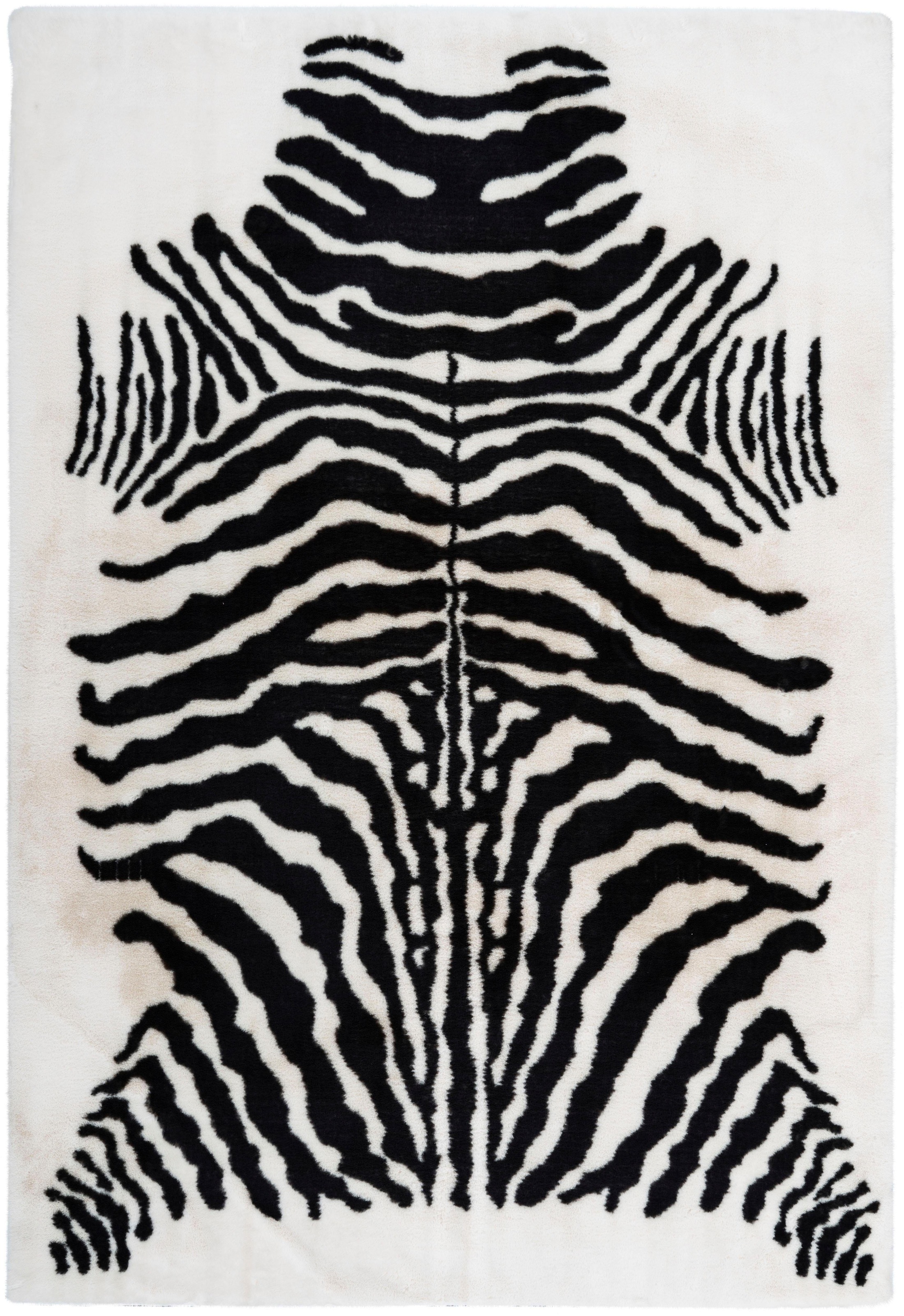 my home Hochflor-Teppich »Elias« rechteckig 30 mm Höhe Fell-Optik, Wohnzimm günstig online kaufen