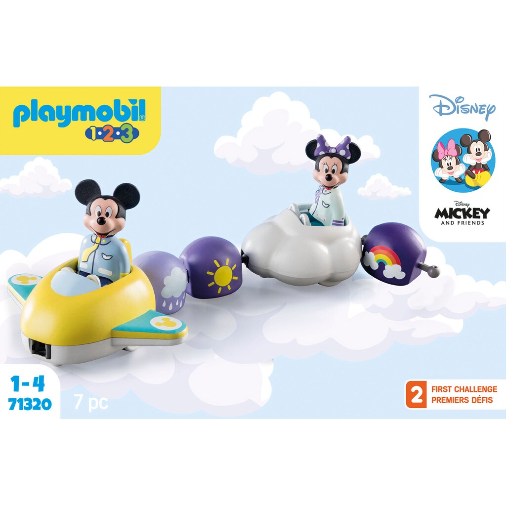 Playmobil® Konstruktions-Spielset »Mickys & Minnies Wolkenflug (71320), Playmobil 1-2-3«, (7 St.)