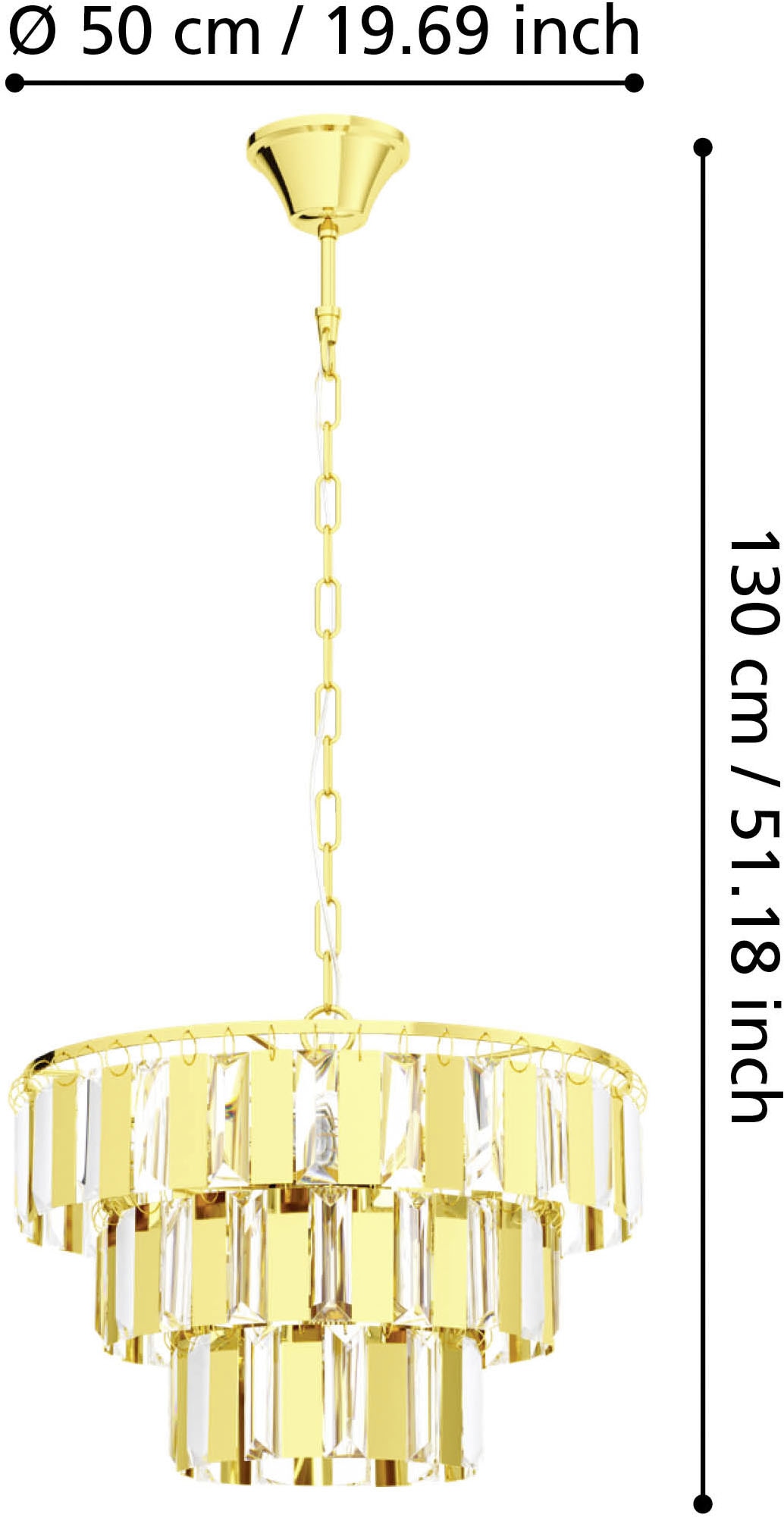 EGLO Hängeleuchte »ERSEKA Pendellampe - Stahl - E14 - 5X40W - IP20« E14 1 Stk. Hängelampe, Deckenlampe, Wohnzimmer, Esszimmer, H130 x Ø38,5 cm