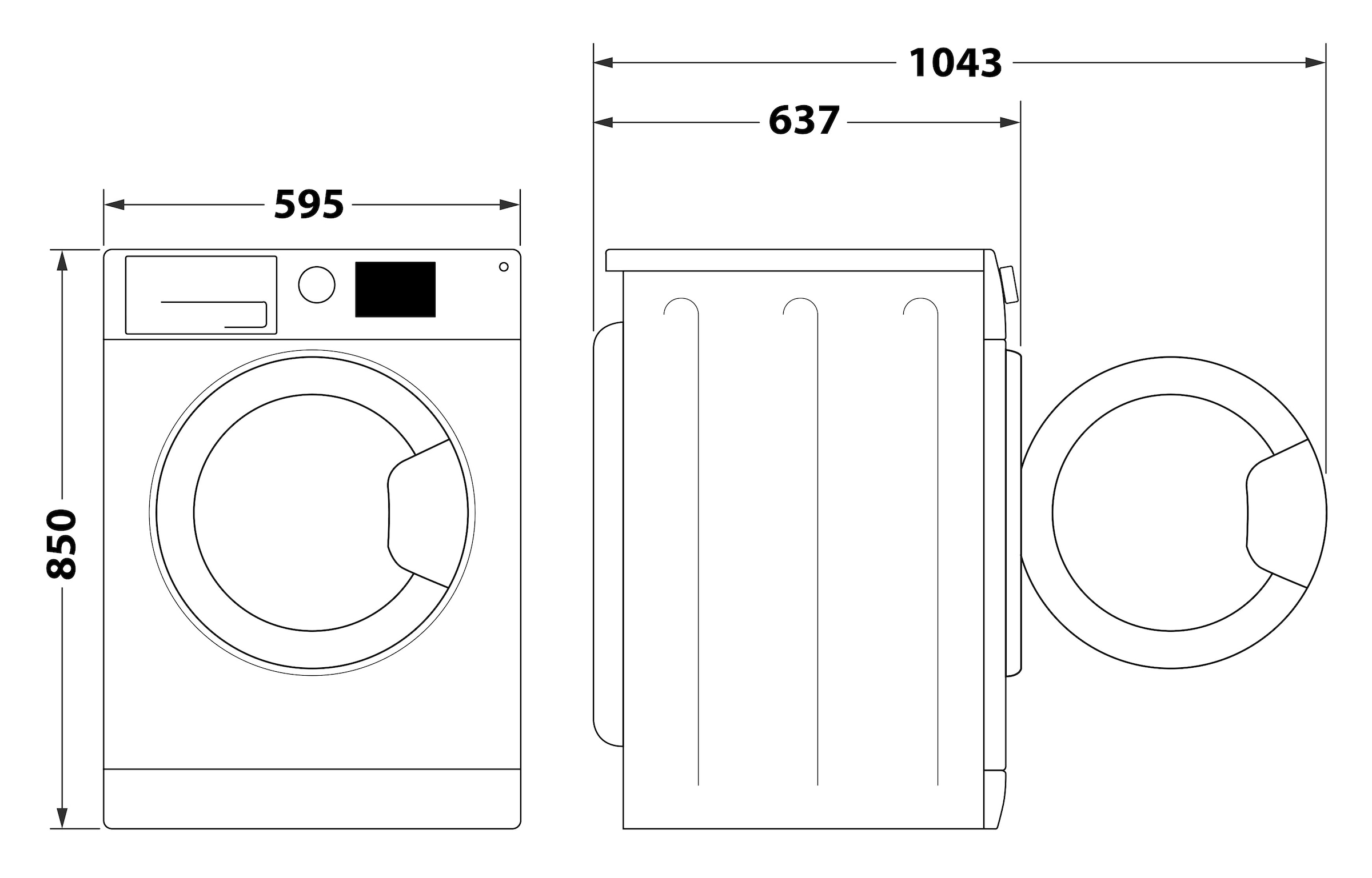 BAUKNECHT Waschmaschine »WAM 814 A«, WAM 814 A, 8 kg, 1400 U/min, Digital Motion-Technologie