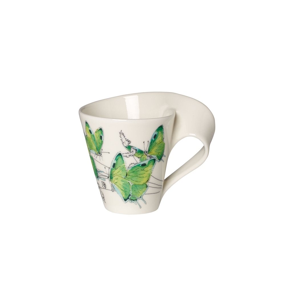Villeroy & Boch Becher »Becher mit Henkel NewWave Caffè 300 ml weiß-grün« günstig online kaufen