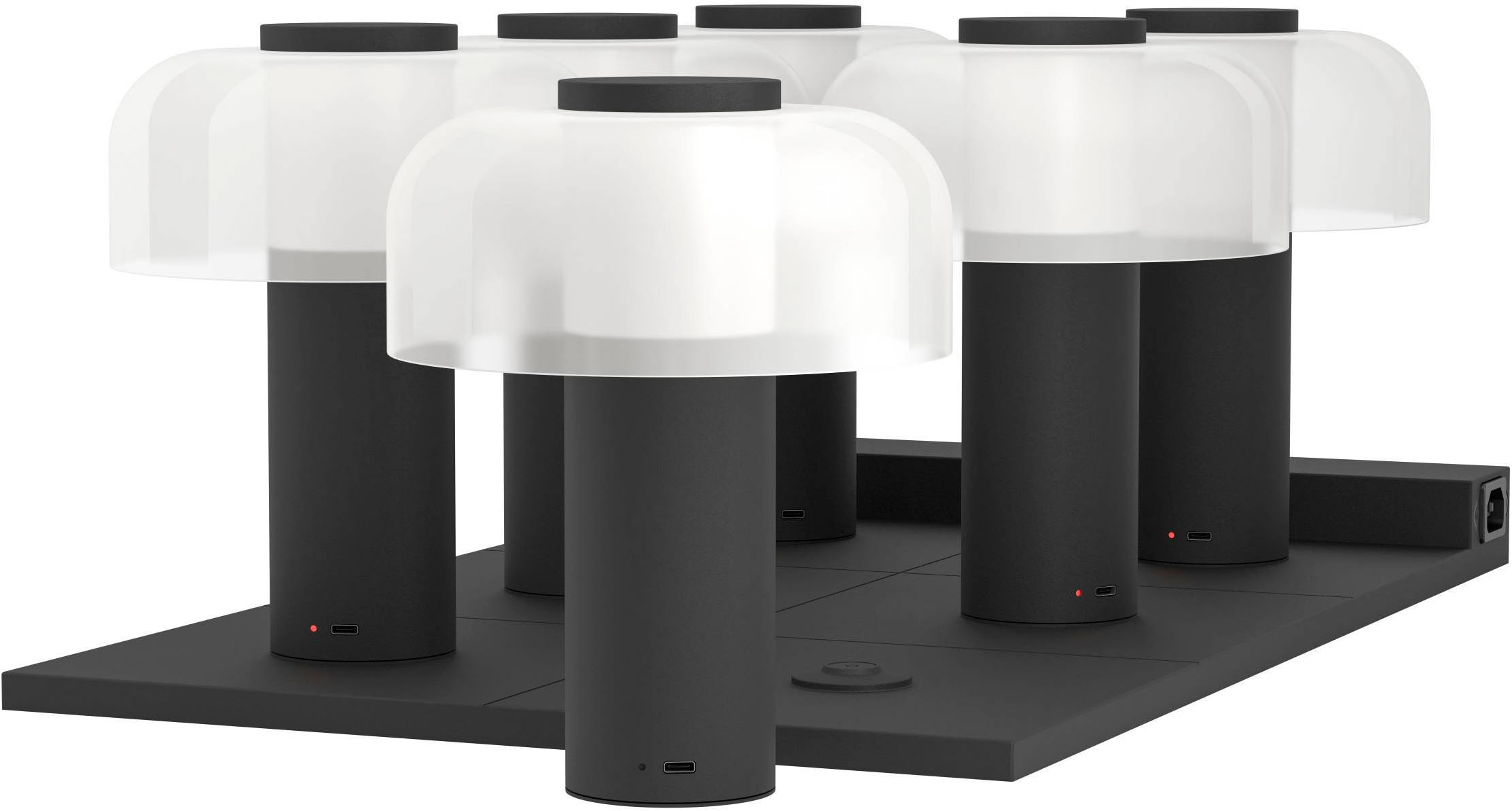 EGLO Tischleuchte »Ponente Tischlampe, Nachtischlampe aus Metall und Glas, Lampe, IP44« LED-Modul 1 Stk. Kaltweiß | Neutralweiß | Warmweiß Tischleuchte - H20 x Ø16 cm - schwarz - 2,25W inkl.