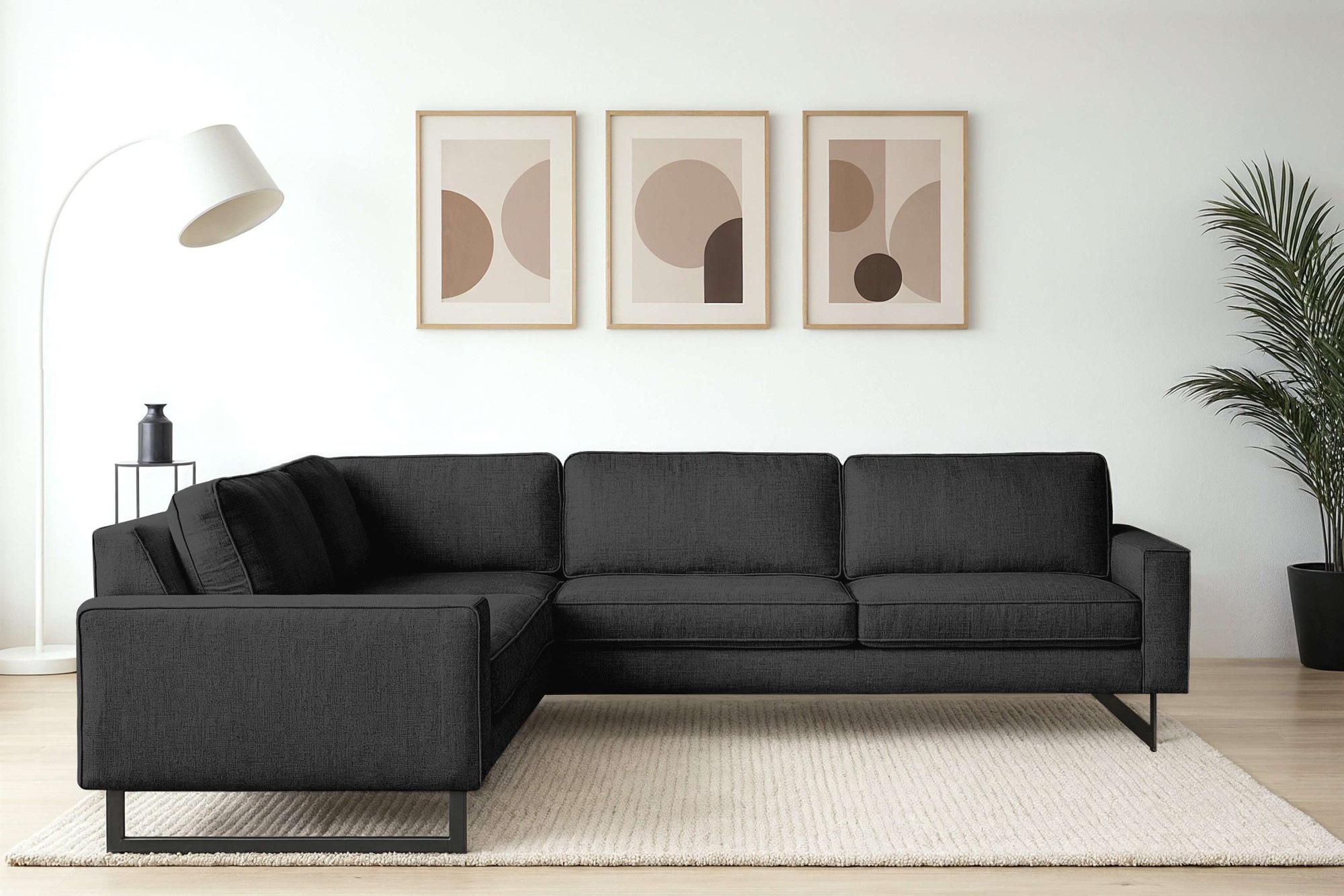 PLACES OF STYLE Ecksofa »Pinto, XXL, 250/290 cm, langer Schenkel, Ottomane« günstig online kaufen