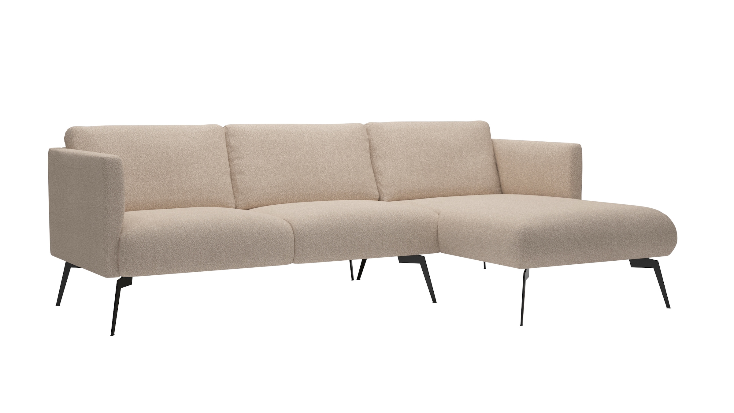 andas Ecksofa "Horna, L-Form,", mit schwarzen Metallbeinen günstig online kaufen