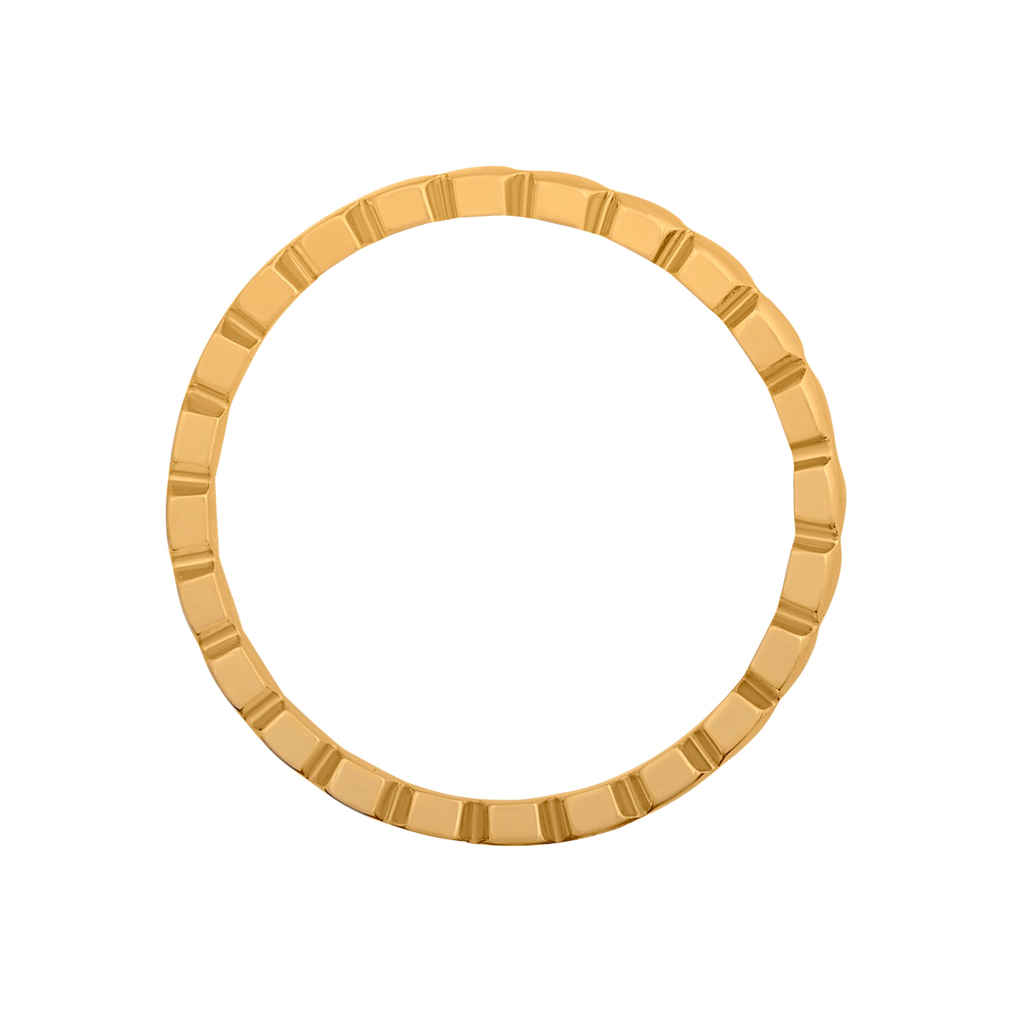 CAÏ Fingerring »925/- Sterling Silber vergoldet Hexagon Stacking«